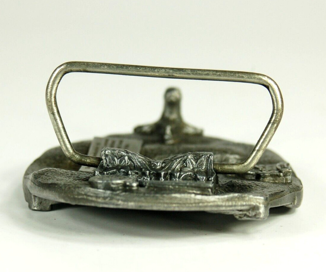 Telephone Lineman belt buckle western pewter Siskiyou Buckle Co. 1988
