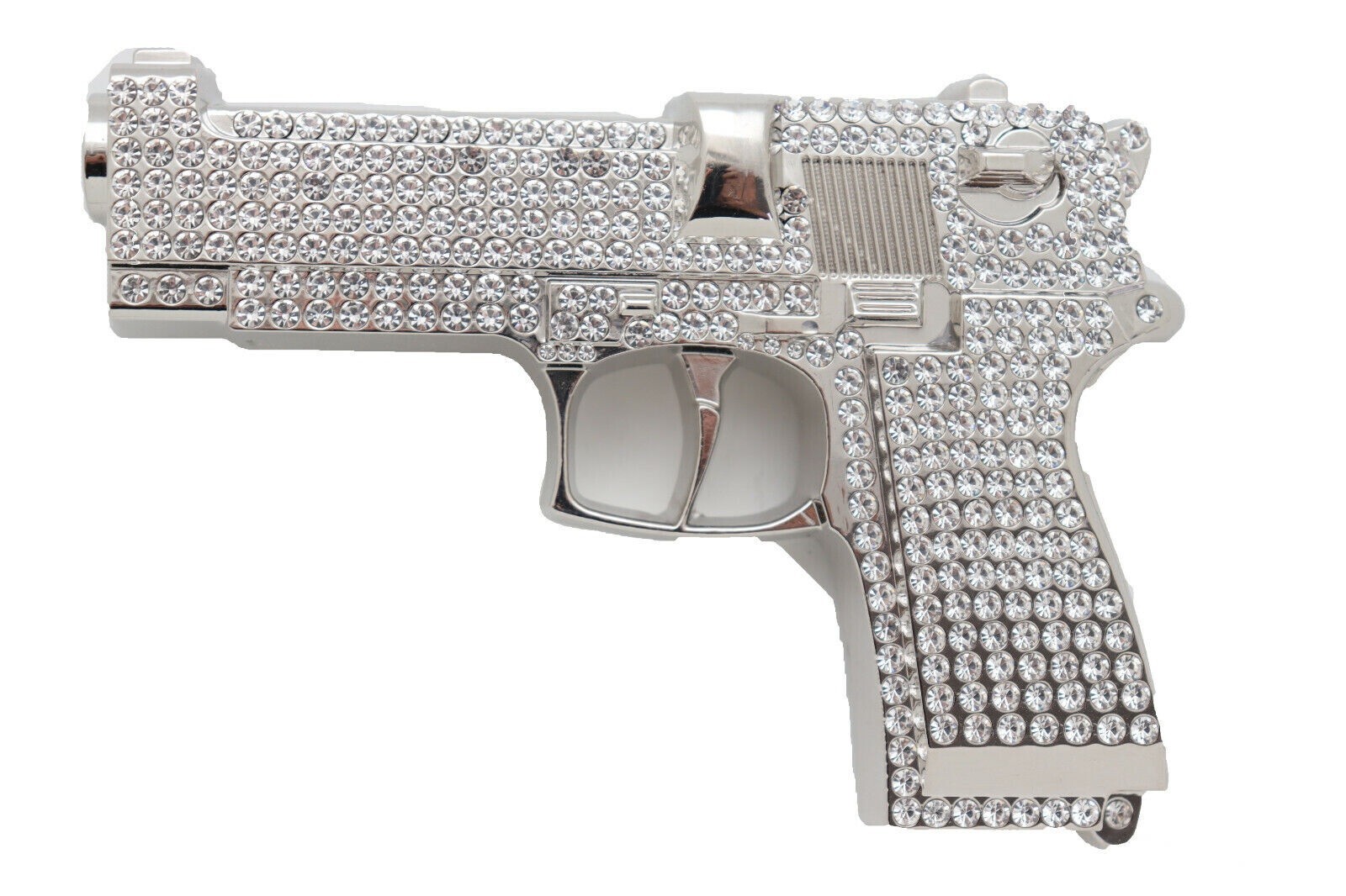 Gun Belt Buckle Western Men Really Rodeo Cowboy Style Silver FULL OF RHINESTONES