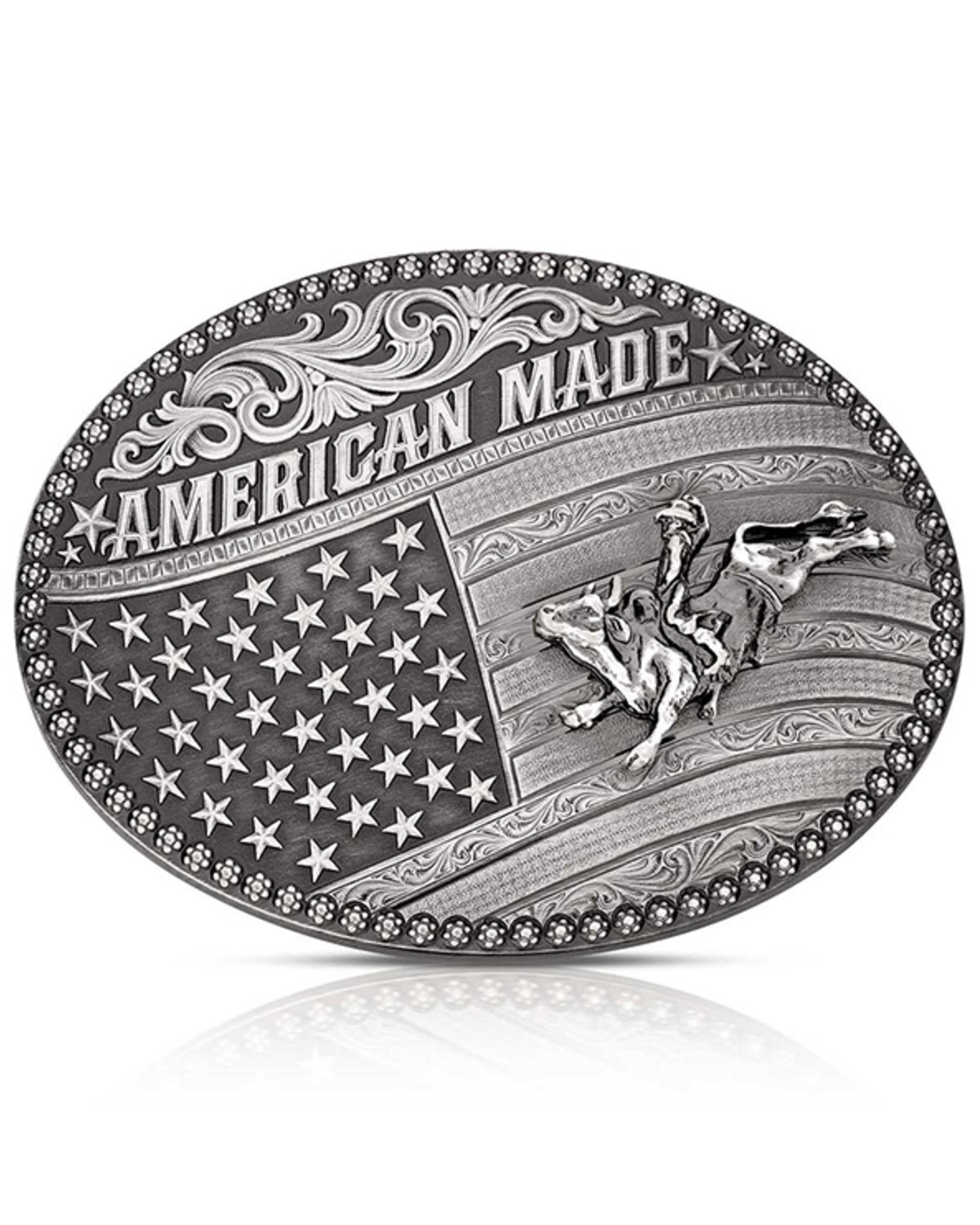 Montana Silversmiths Men&rsquo;s Men'S American Made Tradition Bull Rider Belt –