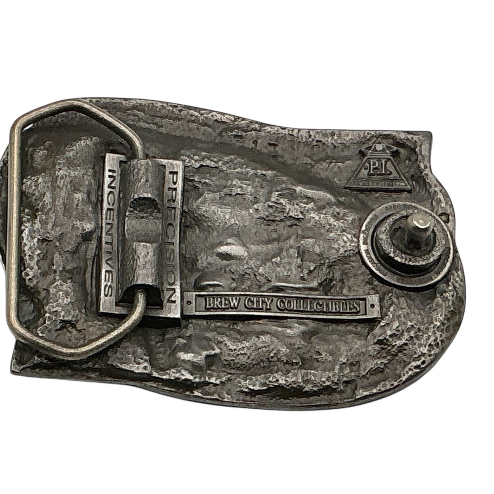 Vintage 1994 Brew City Collectibles The Turkey Hunter Belt Buckle Silver Tone