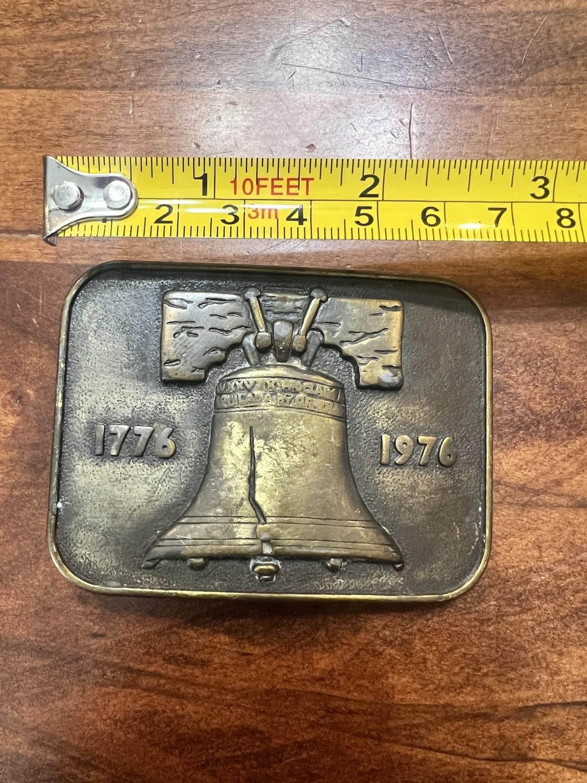 Vtg United States Liberty Bell Belt Buckle 1776-1976