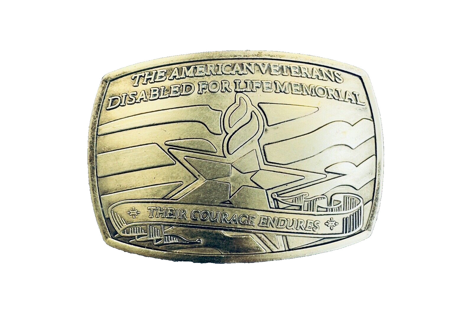 Belt Buckle American veterans Disabled for Life Memorial 2007 Charity