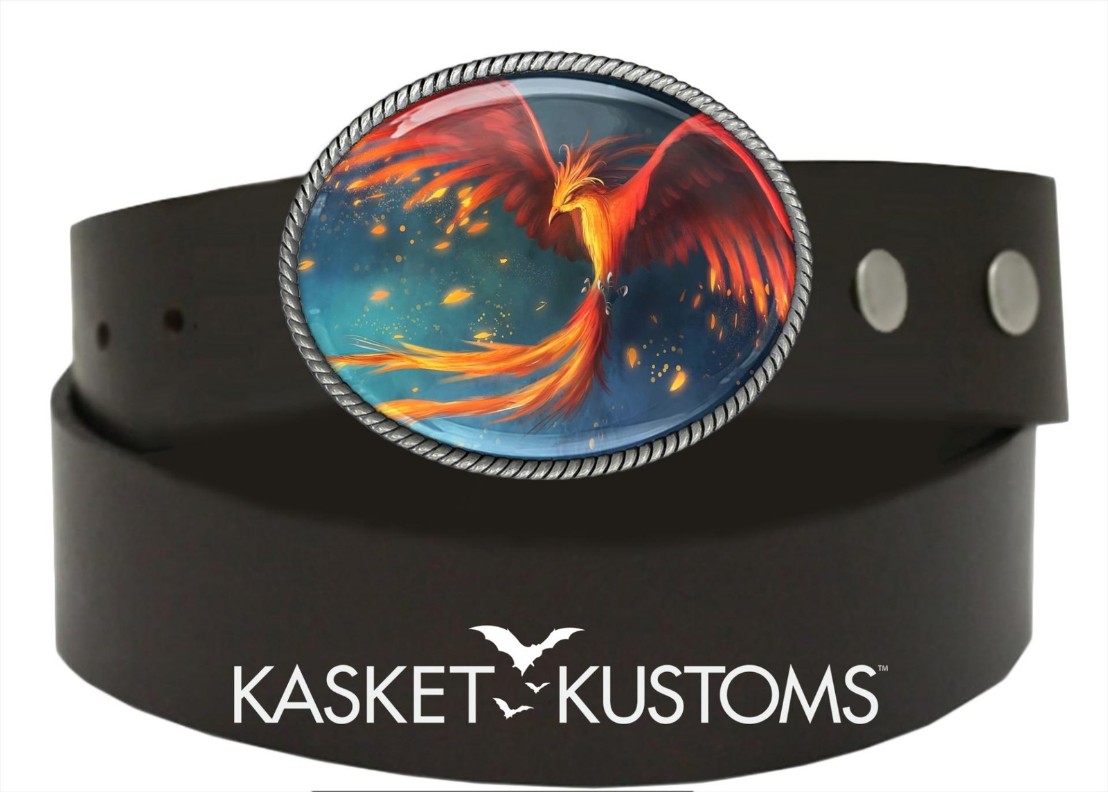 Phoenix Rising Belt Buckle – Greek Mythology Handmade Quality Buckle – 631
