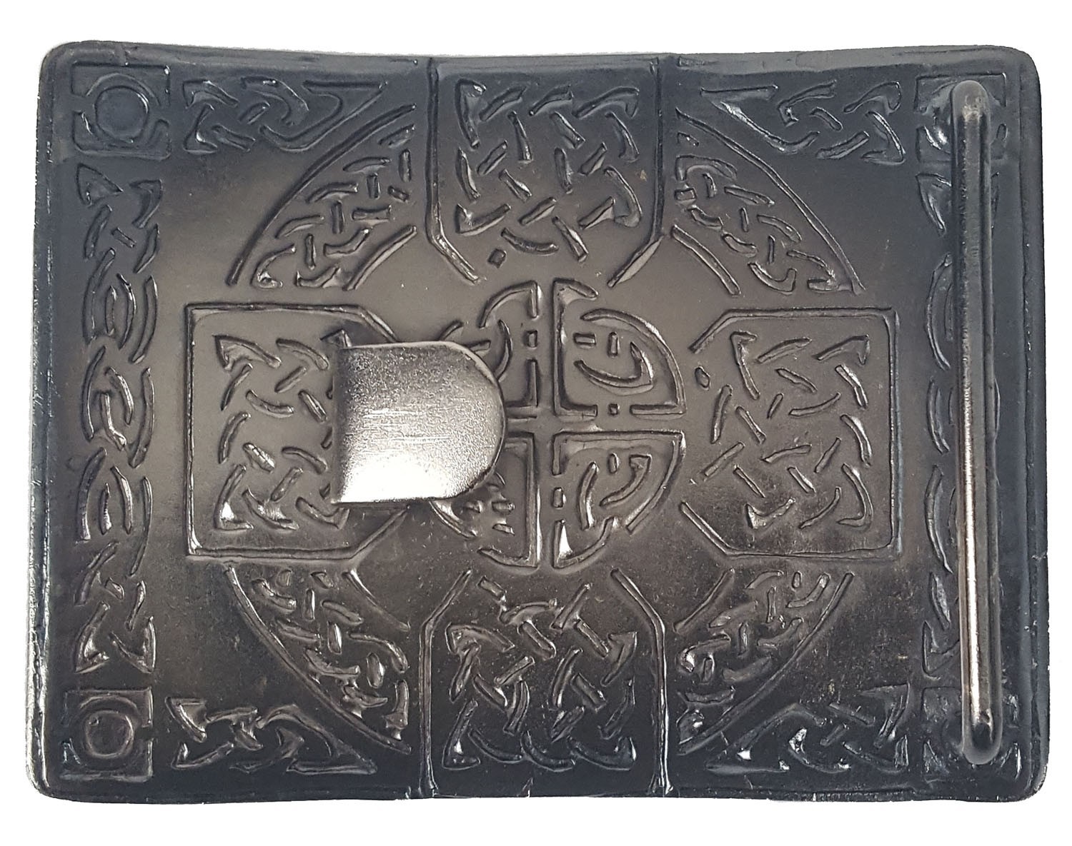 Antiqued Celtic Cross Kilt Belt Buckle Scottish Highland Dress