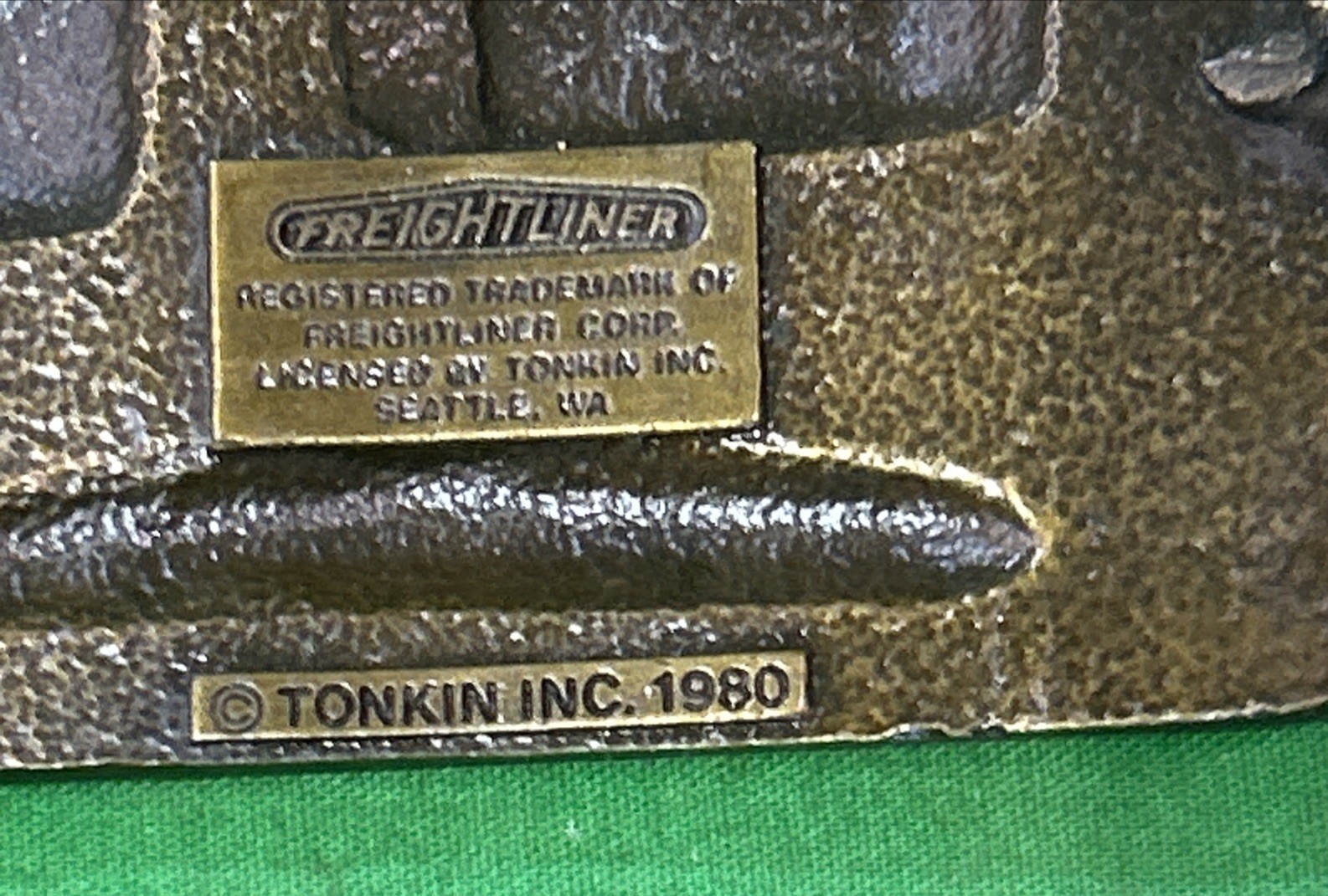 Vintage 1980 Freightliner Semi Truck Belt Buckle Tonkin Inc Metal M 41