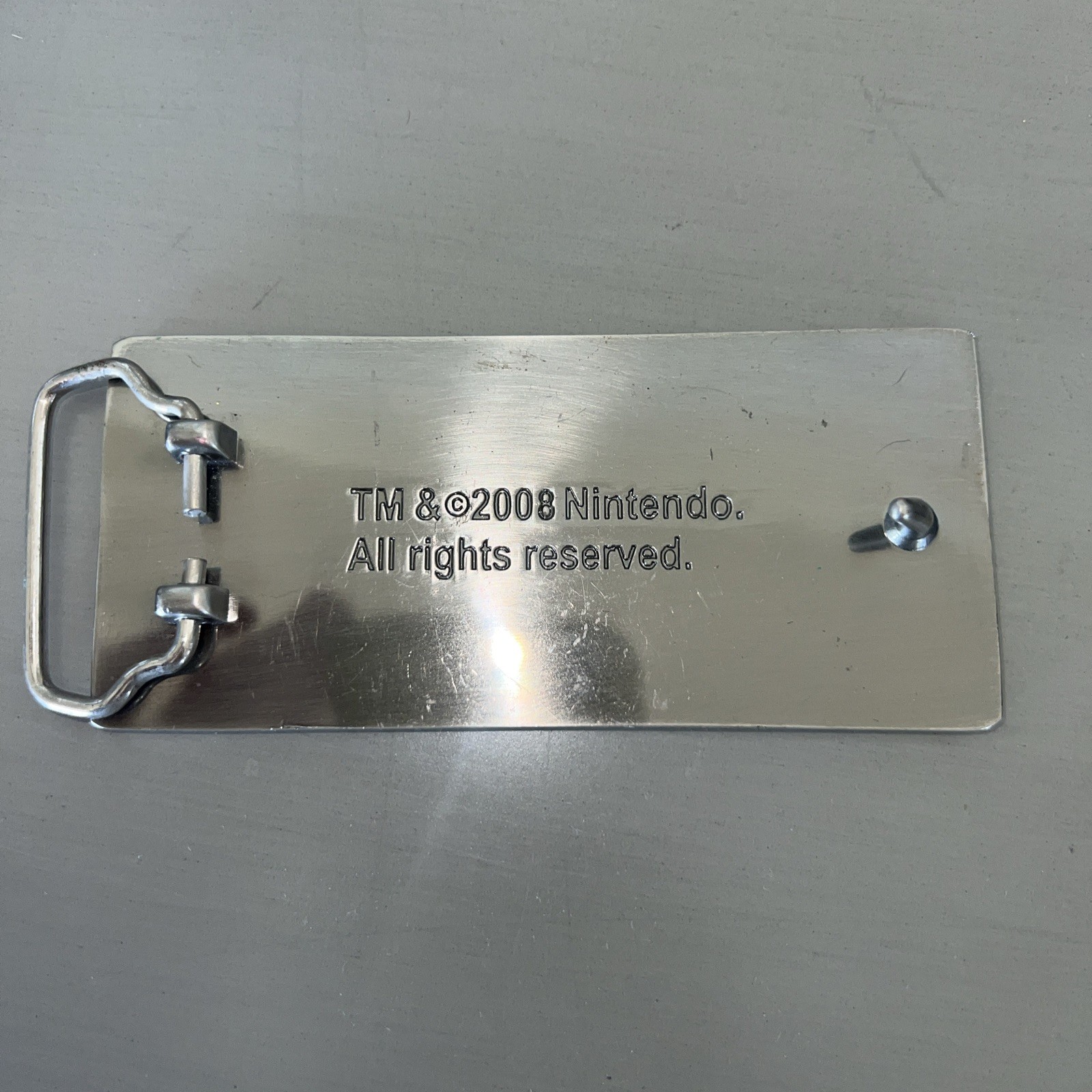 RARE Nintendo Entertainment System NES Controller Metal Belt Buckle Chrome 2007