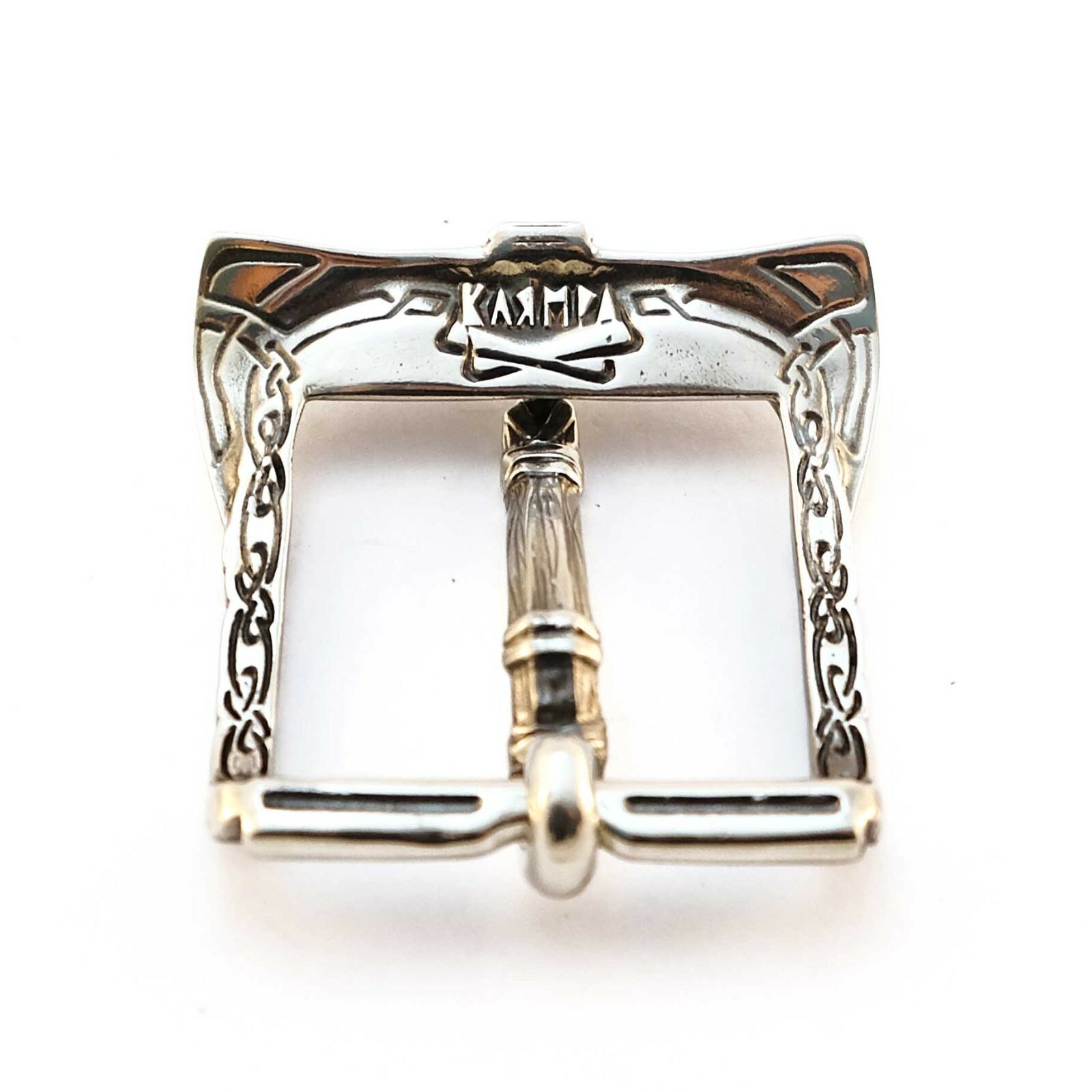 German silver belt buckle Viking Axe, pin type Old Norse Scandinavian military