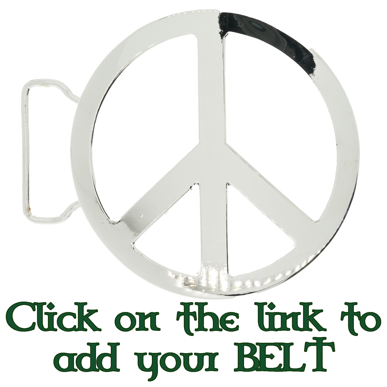 CND Belt Buckle Peace symbol Vintage Hippie Punk Gothic protest activist