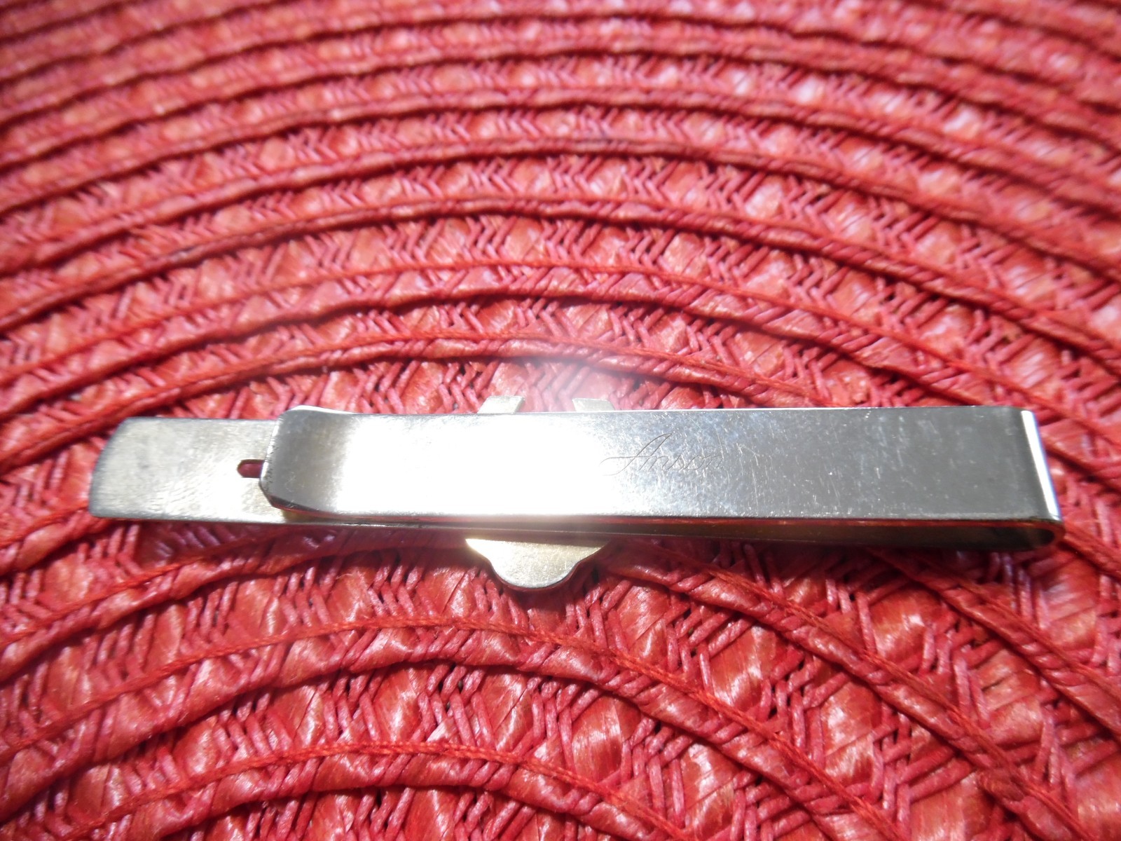 Vintage Anson COWBOY Tie Bar Clip Pin Brooch Lucky Horseshoe Boot WESTERN Rodeo