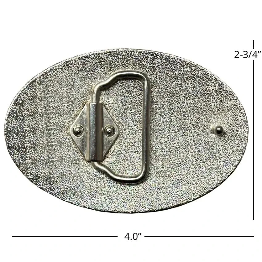 Silver Chrome Mirror Finish Plain Belt Buckle All Metal 1.5  » loop
