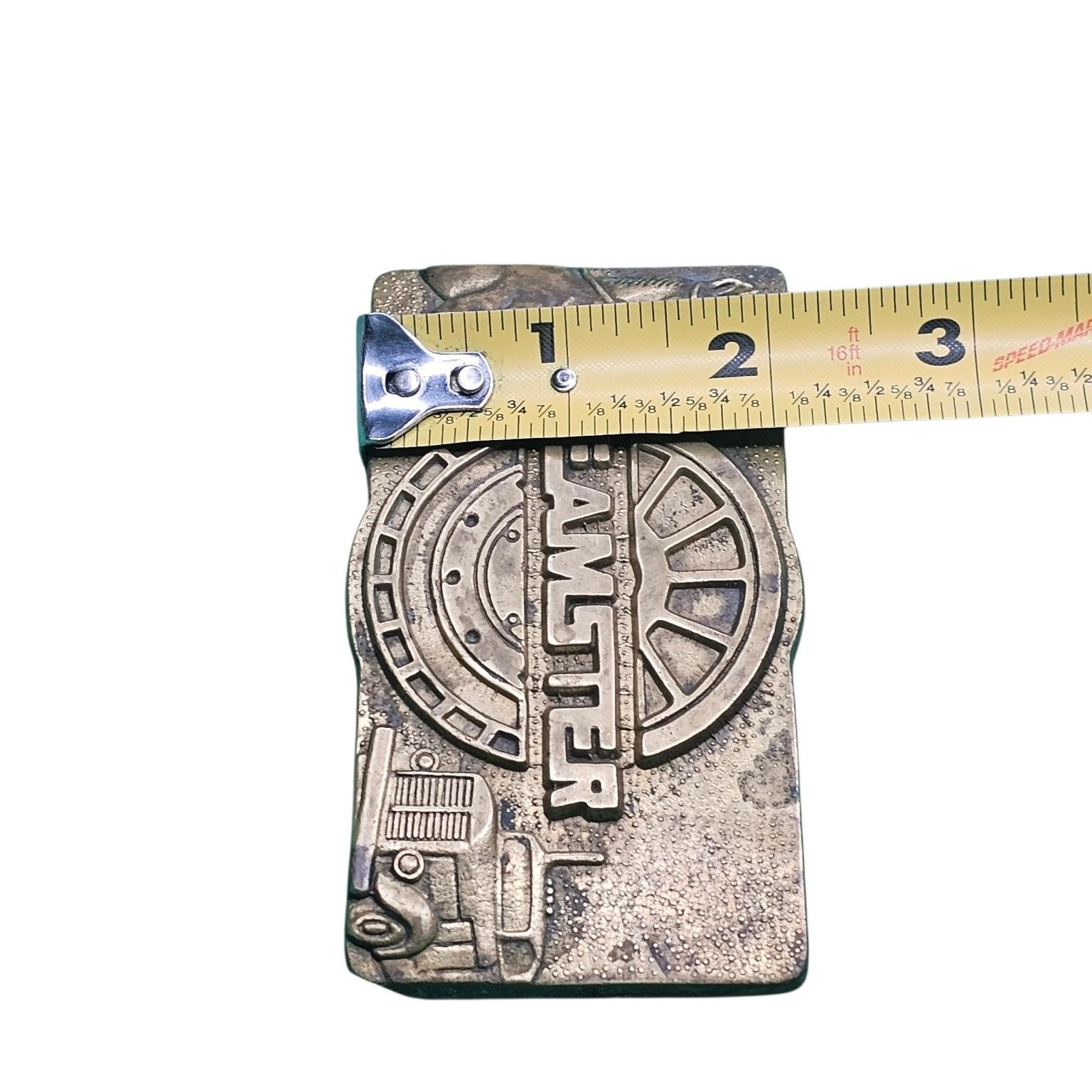 Baron Buckle Teamster Solid Brass Vintage Belt Buckle