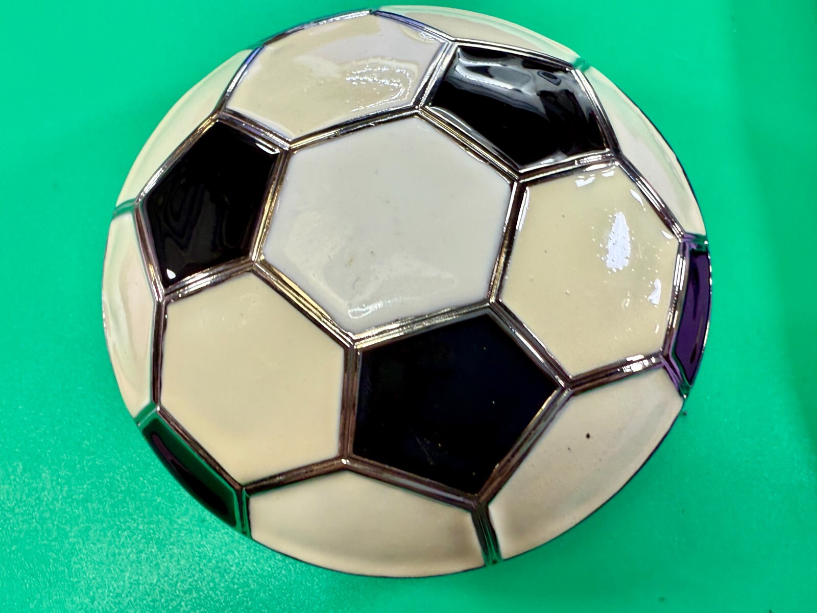 Soccer Foot Ball Large Figural Black & White Ultimate Sport Fan Gift Belt Buckle