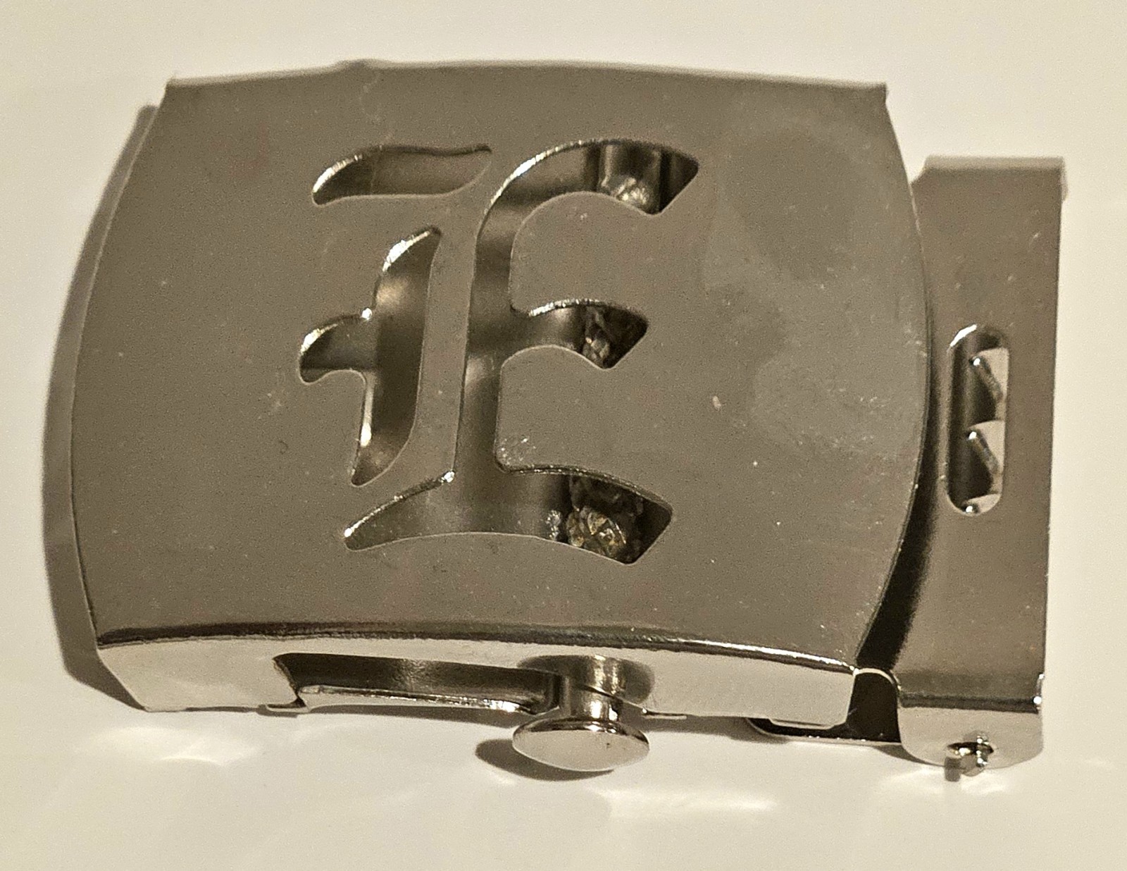 Old English Initial Belt Buckle A To Z Silver Metal Letter Buckle Only