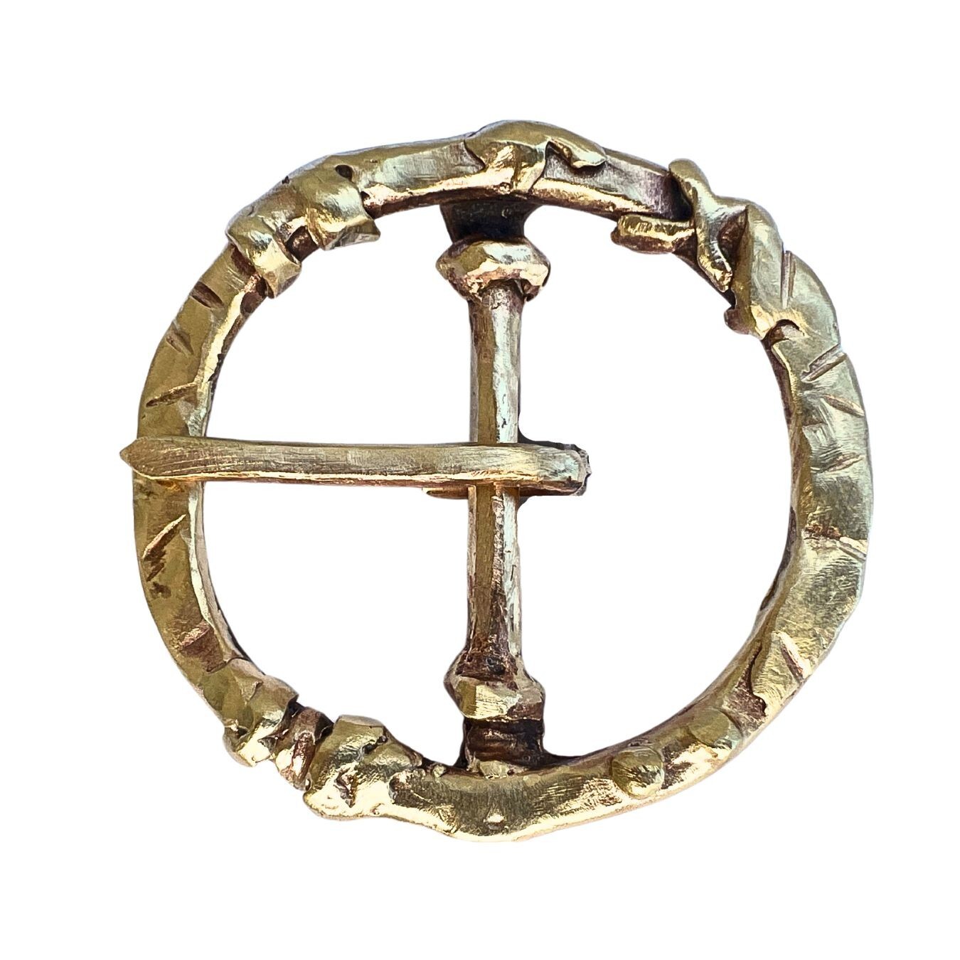 Handmade Solid Brass Belt Buckle USA | 1.5&Prime; « PEGASUS » Retro Artisan Buckle Men