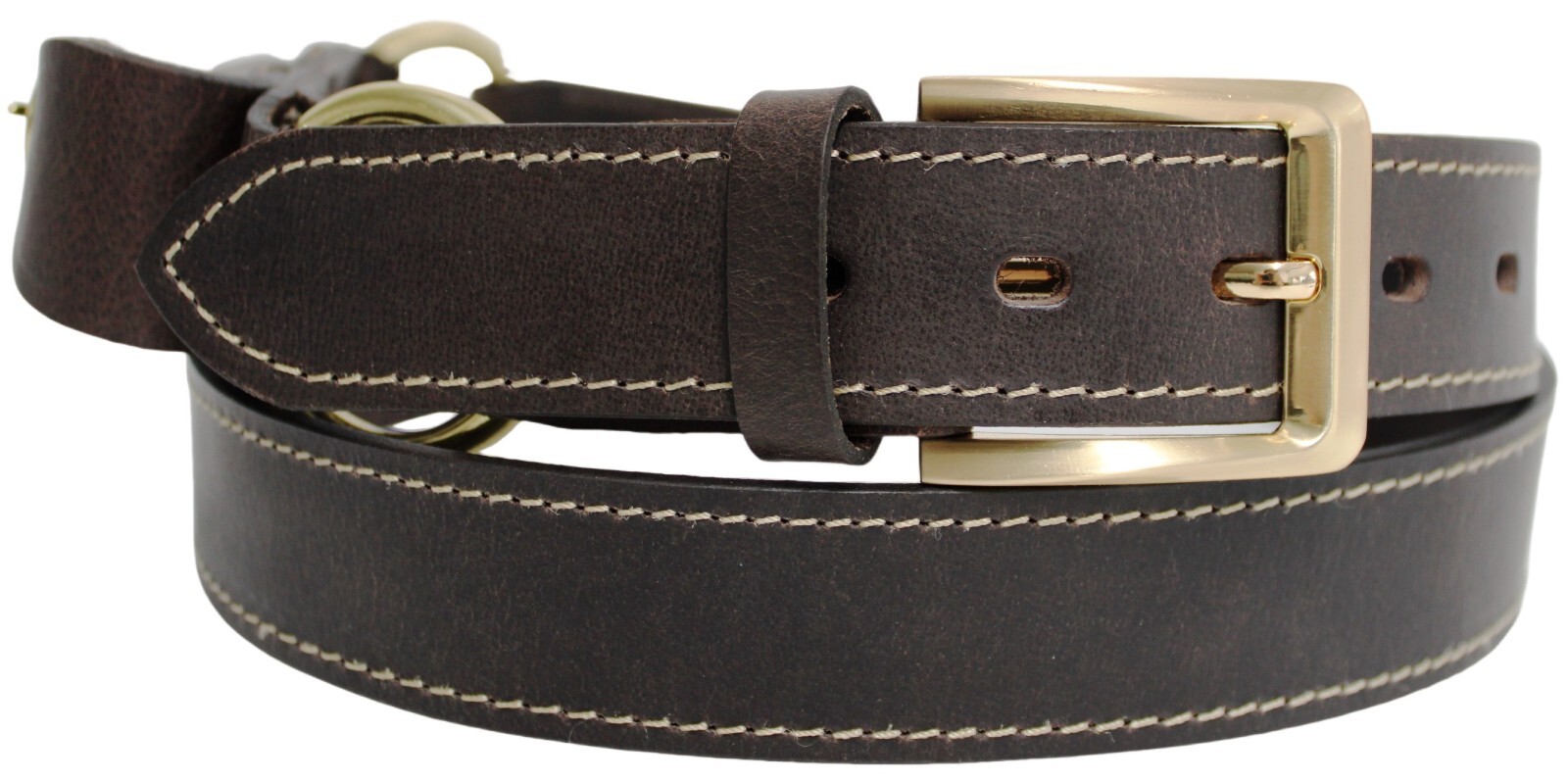 Double Ring with Pouch Leather Hobble Belt Chestnut NEW – All Sizes