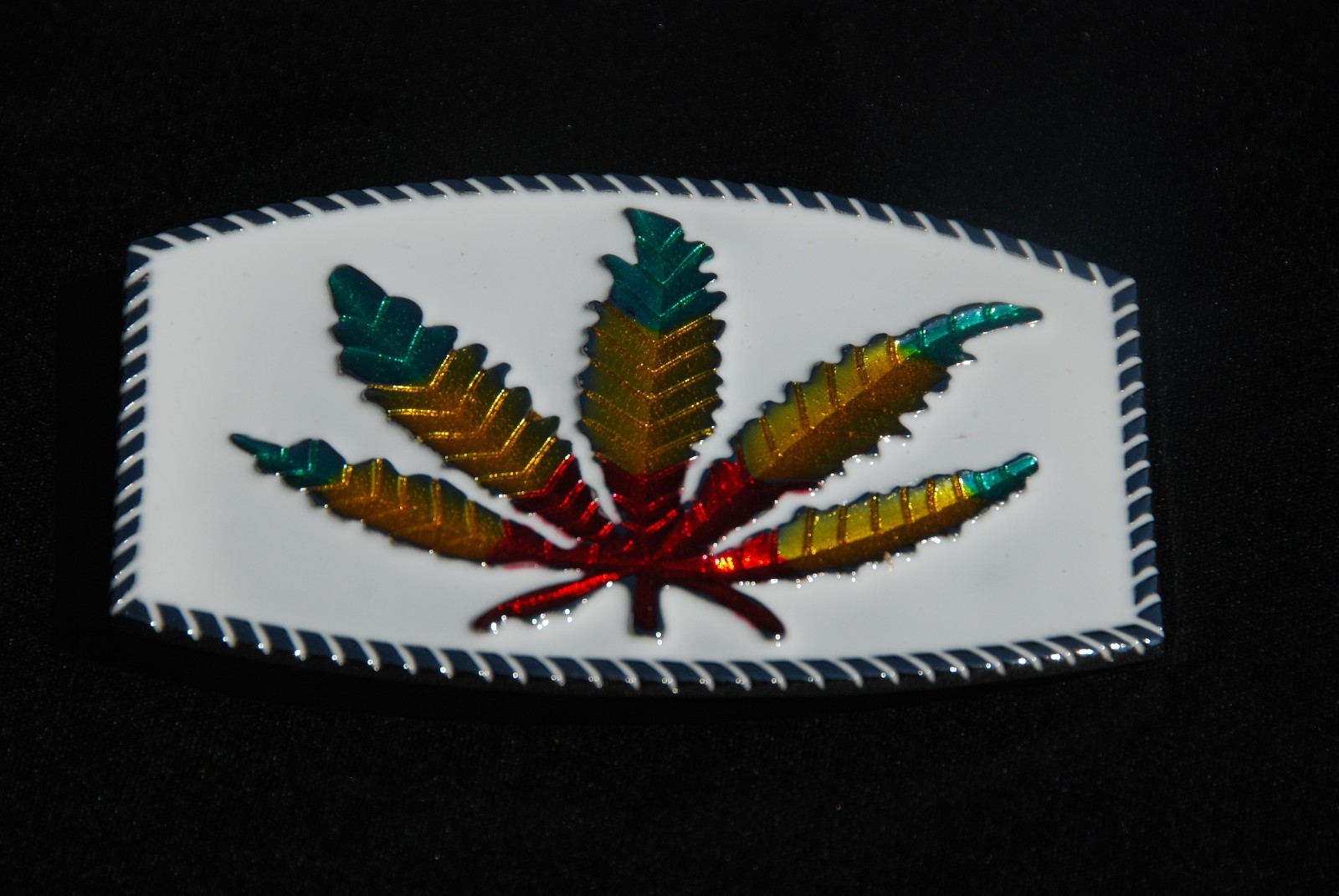 Cannabis Marijuana Hemp Leaf Pot Belt Buckle