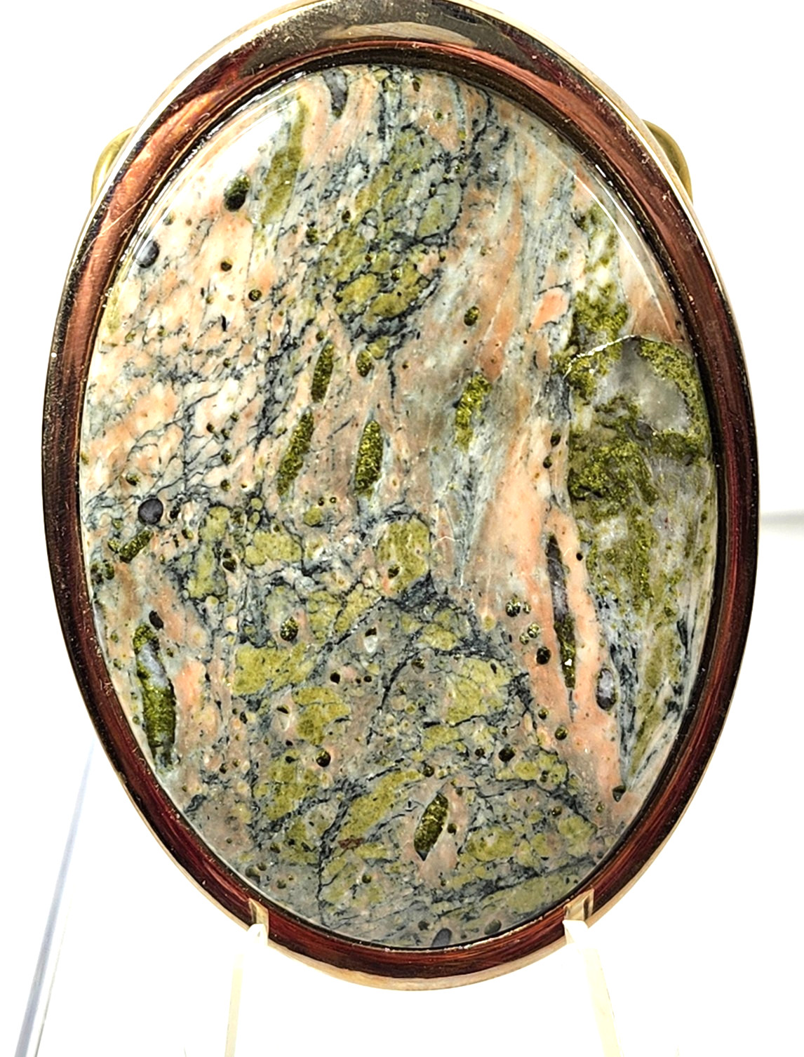 Rare Pennsylvania Rhyolite Brass Artisan Belt Buckle Crafted in USA 9005