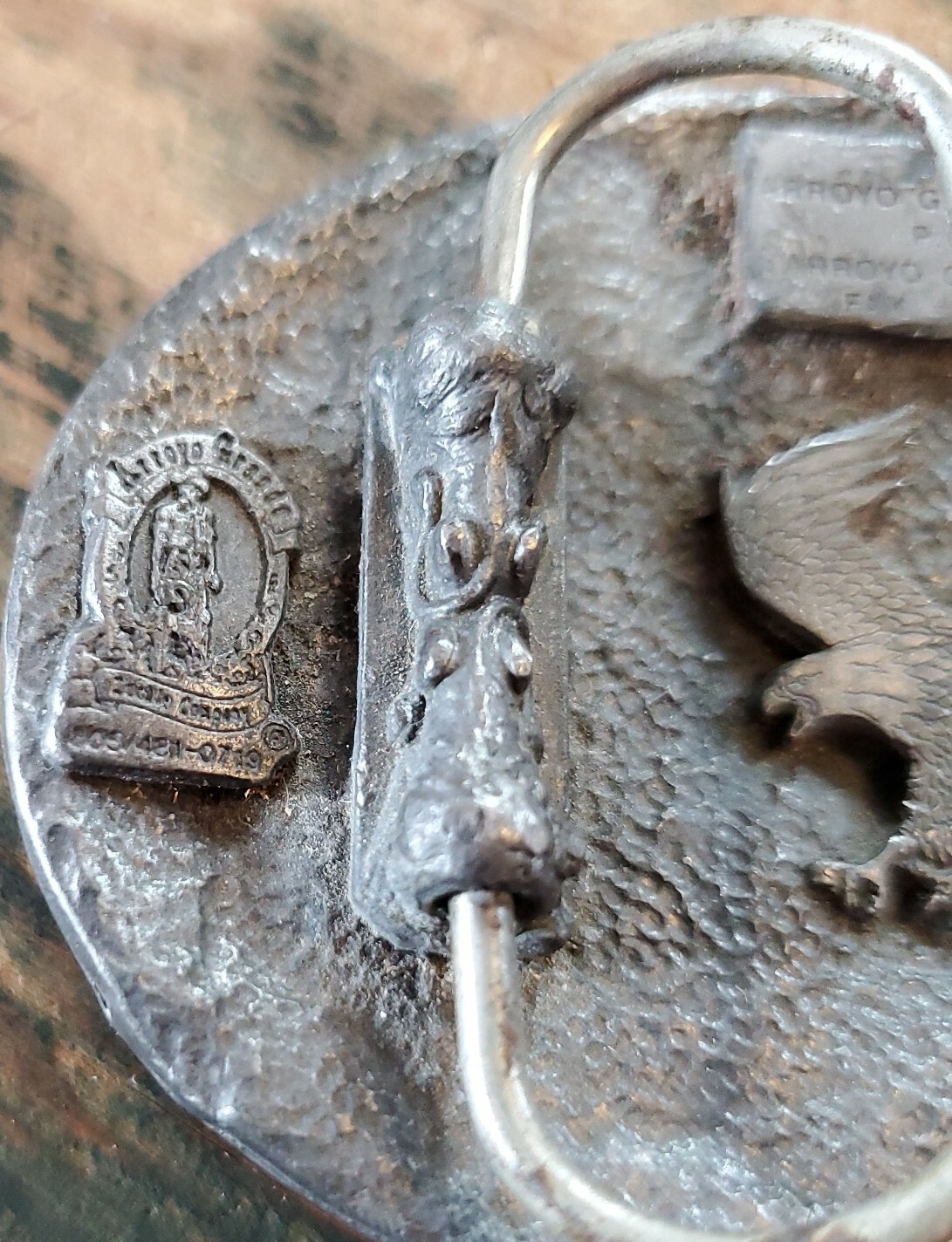 1993 Arroyo Grande Buckle Co Bald Eagle Pewter Belt Buckle AG 87