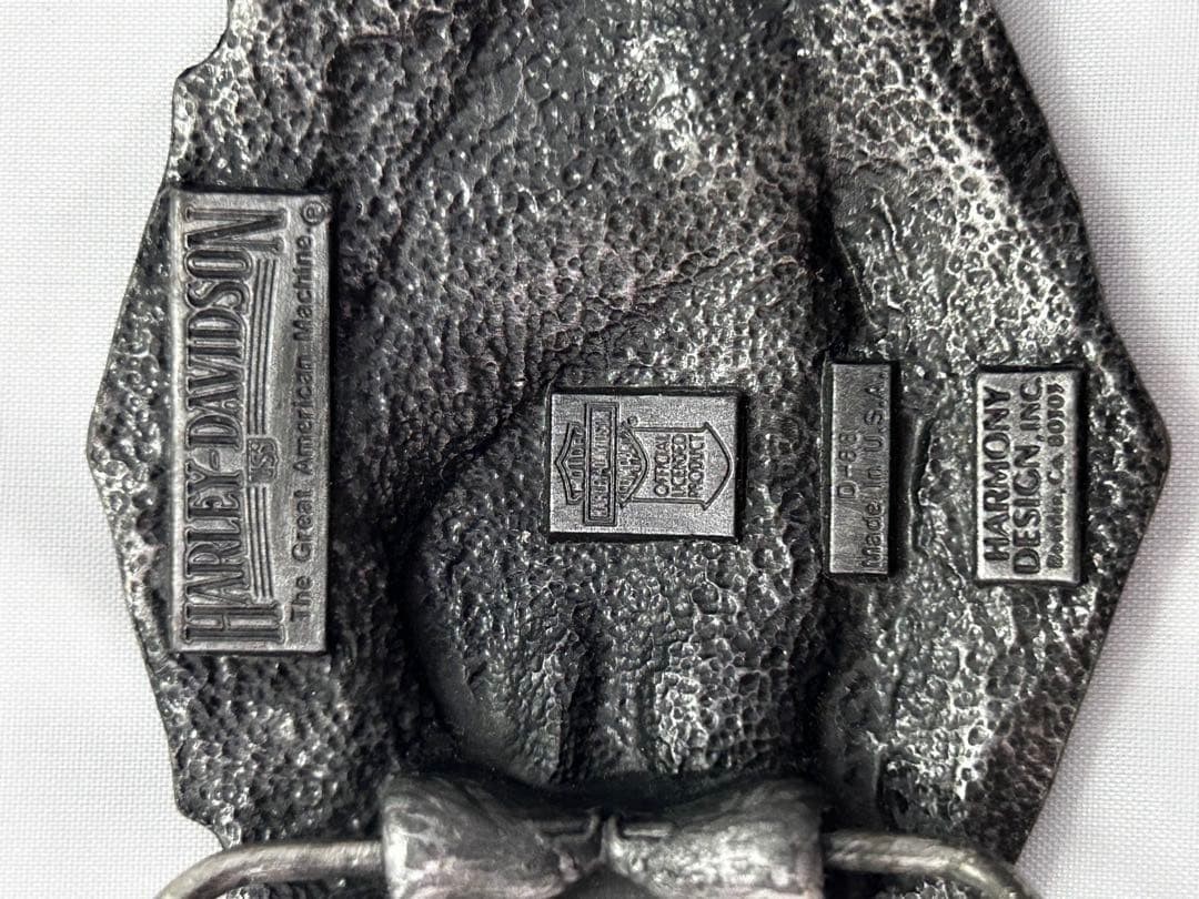 Harley Davidson Belt Buckle USA American Flag Bald Eagle D-88 Harmony 1988