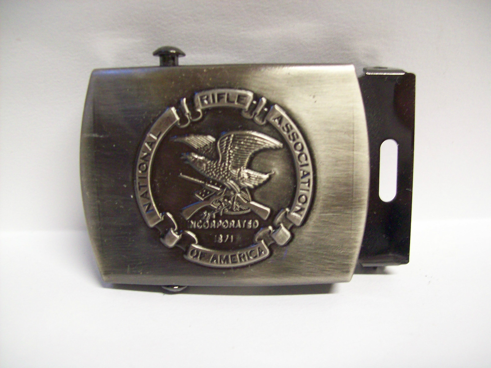 National Rifle Association Of America NRA Web Belt Buckle 2 3/8&Prime; X 1 3/8&Prime;