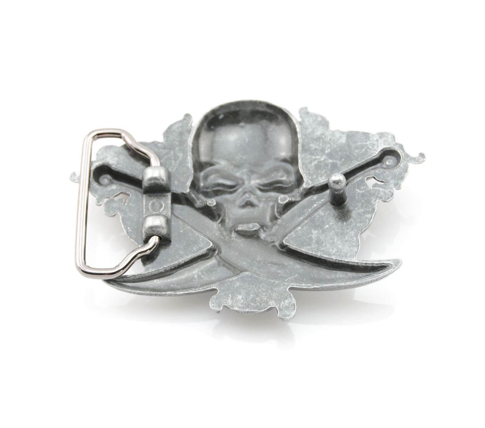 Skull w/ Swords Belt Buckle