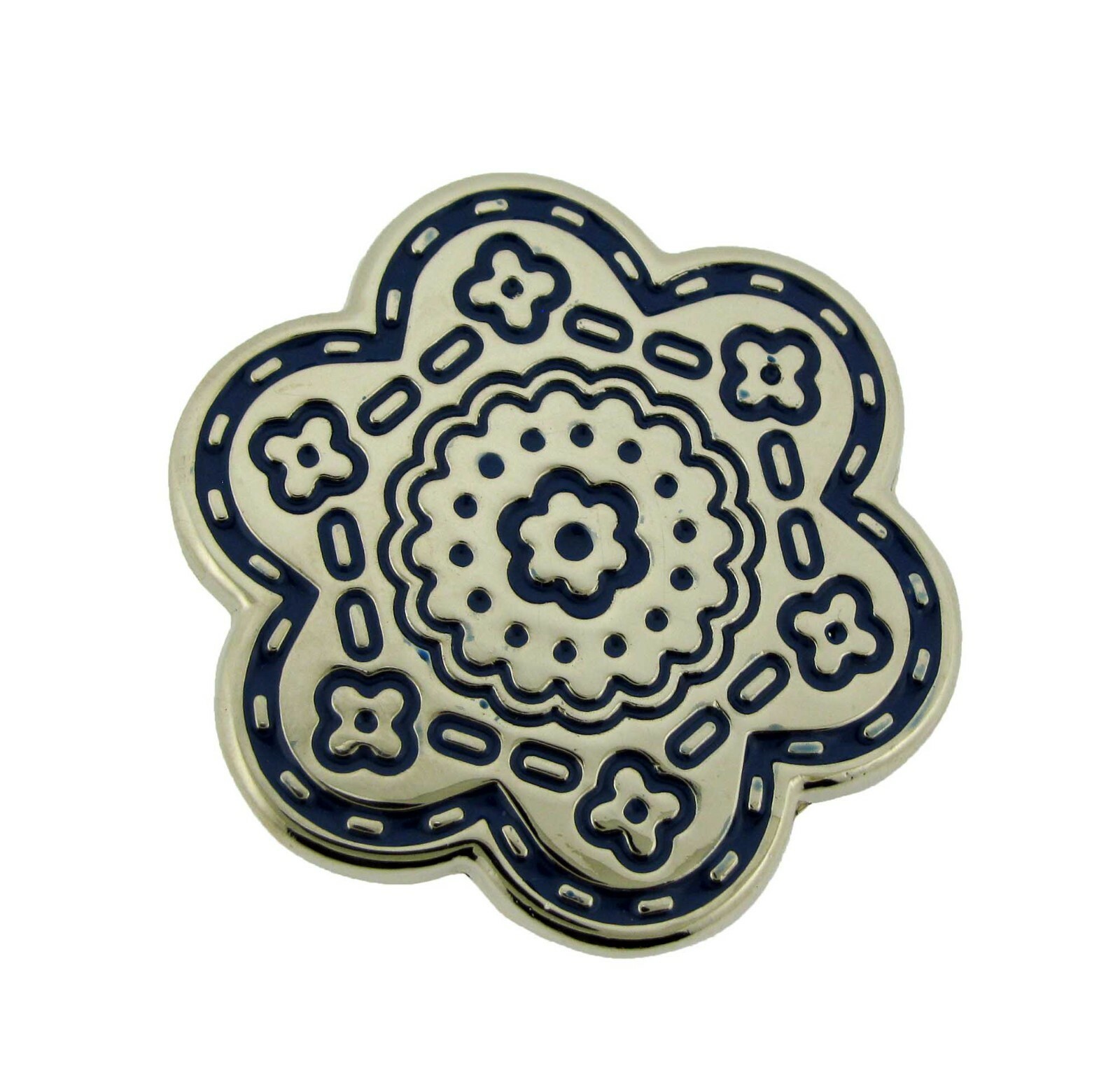 Pin Belt Buckle for Men&rsquo;s 1.25&Prime; 1 1/4&Prime; Inch Belt Blue Flower Western Cowgirl New