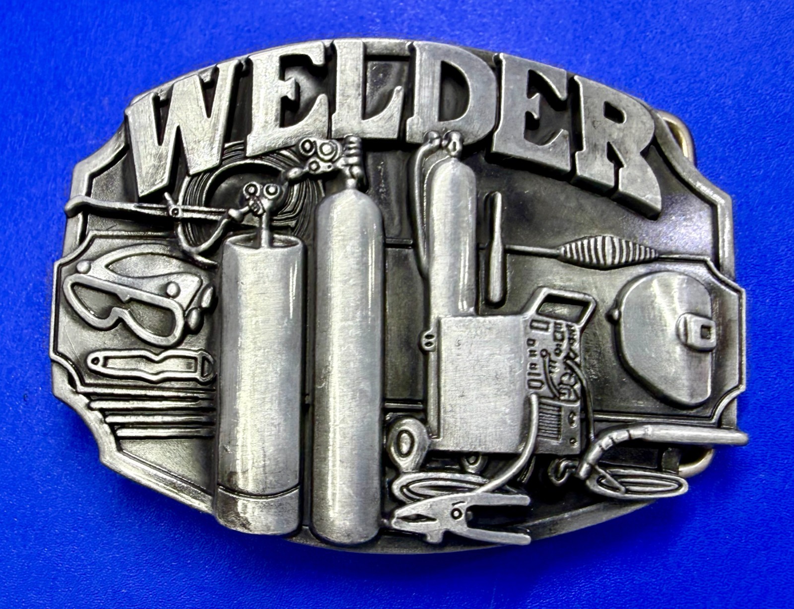 Welder Welding Soldering Tradesman Profession Silver Color NOS Belt Buckle