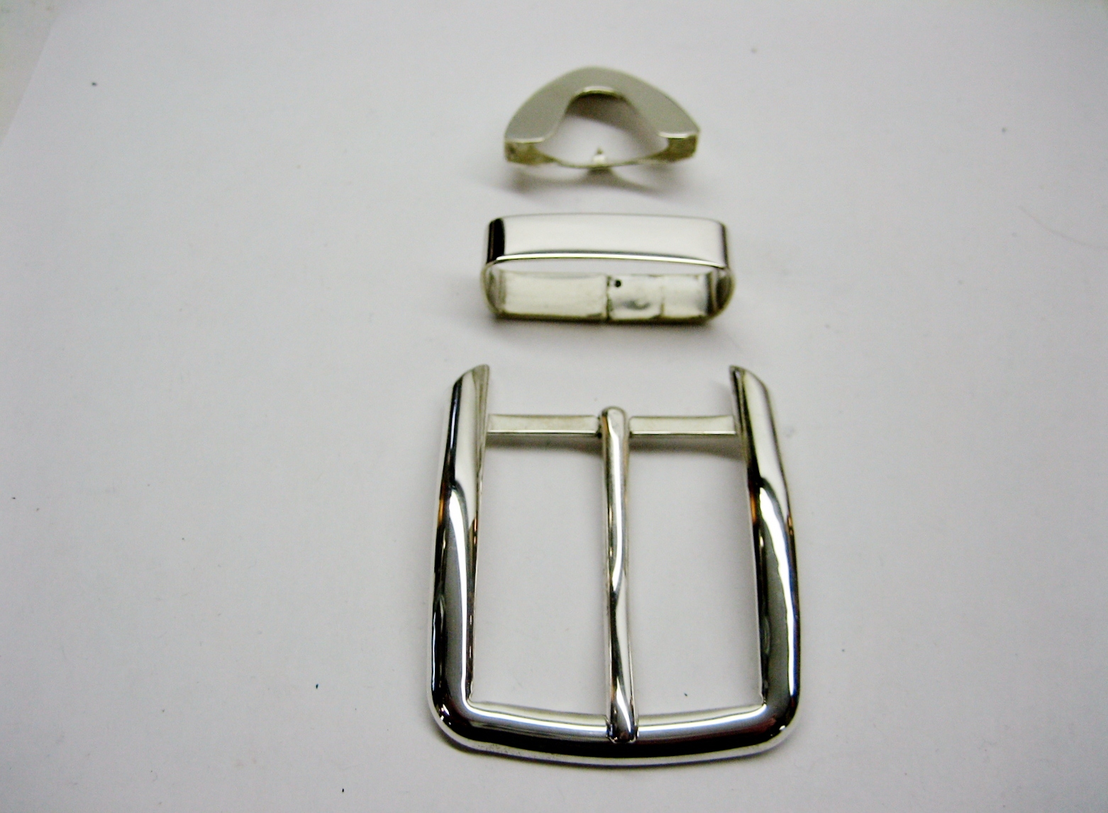 Sterling silver 925 solid buckle loop and tip 52 grams for 1.5&Prime; belt made in USA