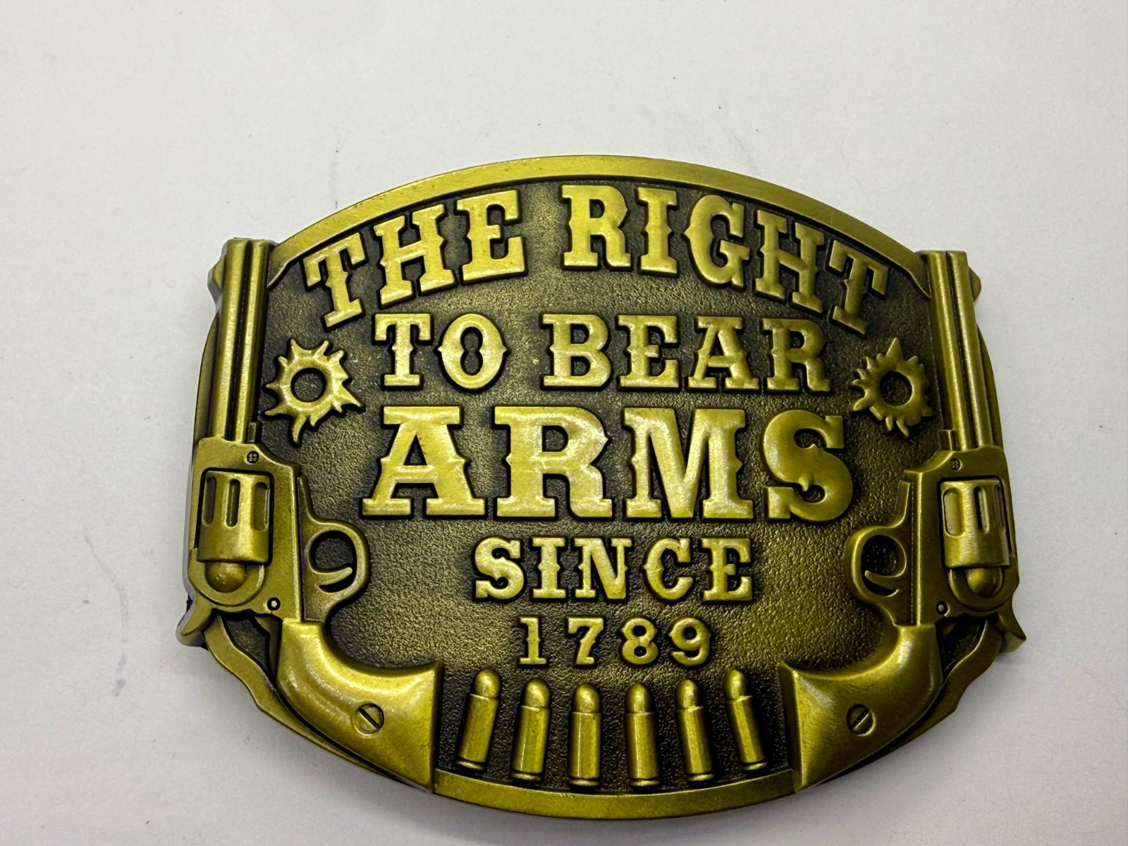 The Right to Bear Arms Since 1789 USA Gun Rights Commemorative Belt Buckle