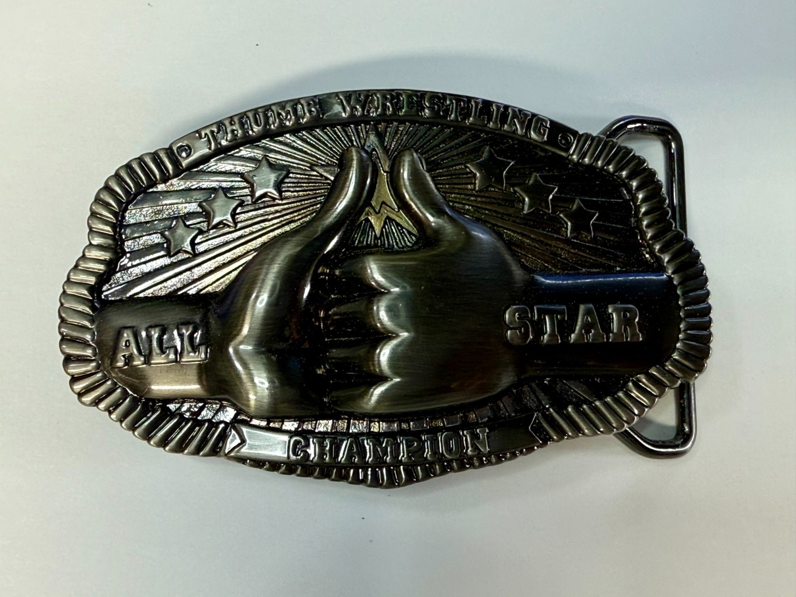 Thumb Wrestling All-Star Champion Trophy Award 2005 SMC LLC. Belt Buckle