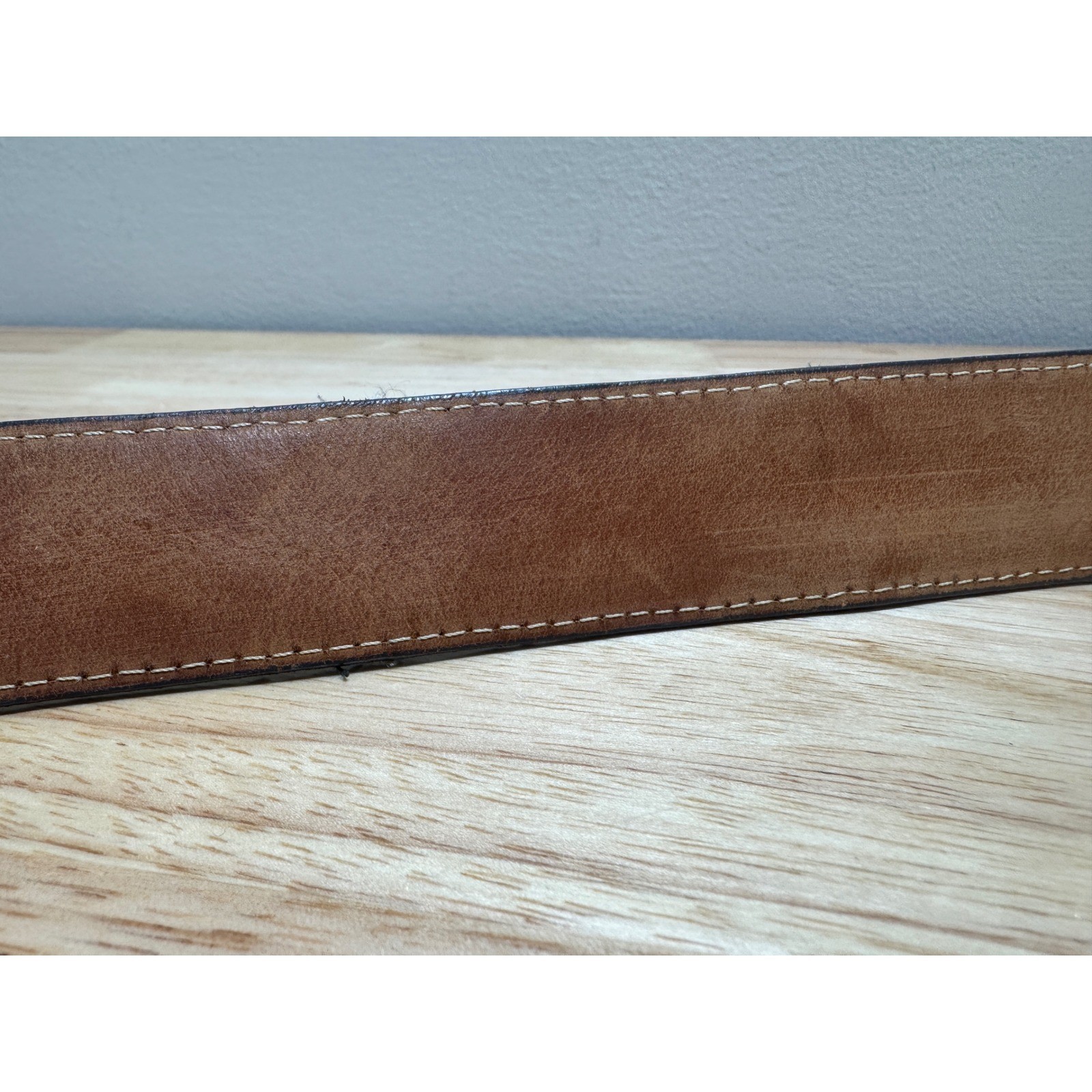 Justin Genuine Lizard Made in USA Belt Size 36 No Buckle