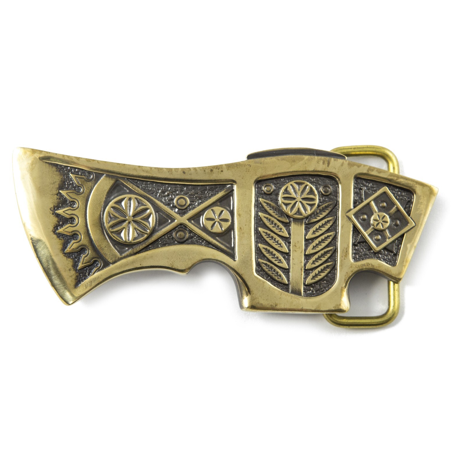Brass belt buckle Bartka, Handmade Ukraine Ax belt buckle, Solid brass ax buckle