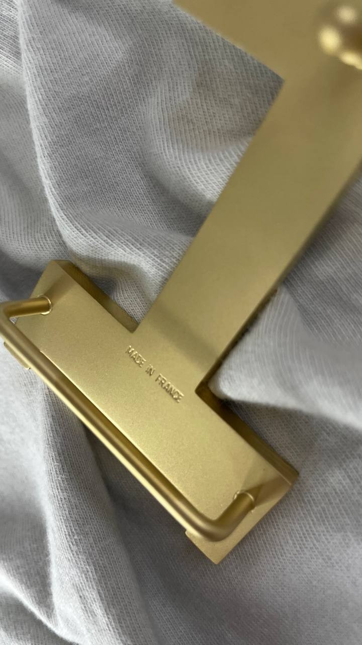 H 38-40mm 1.5` Belt Buckle Gold Tone H Replacement Buckle