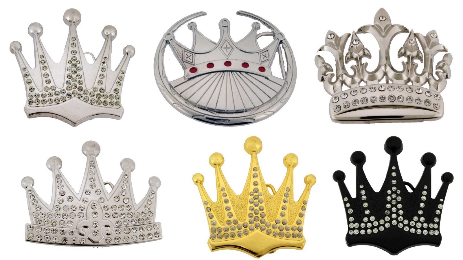 Crowns Belt Buckle Royal Rhinestone Wedding Mens Womens Fashion Costume Western