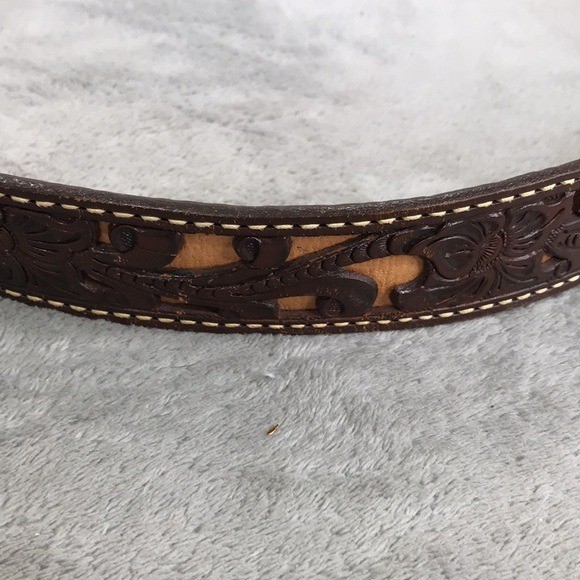 BRAZOS JOE Vintage Hand Crafted Western Leather Champion Series 46161 Size 42