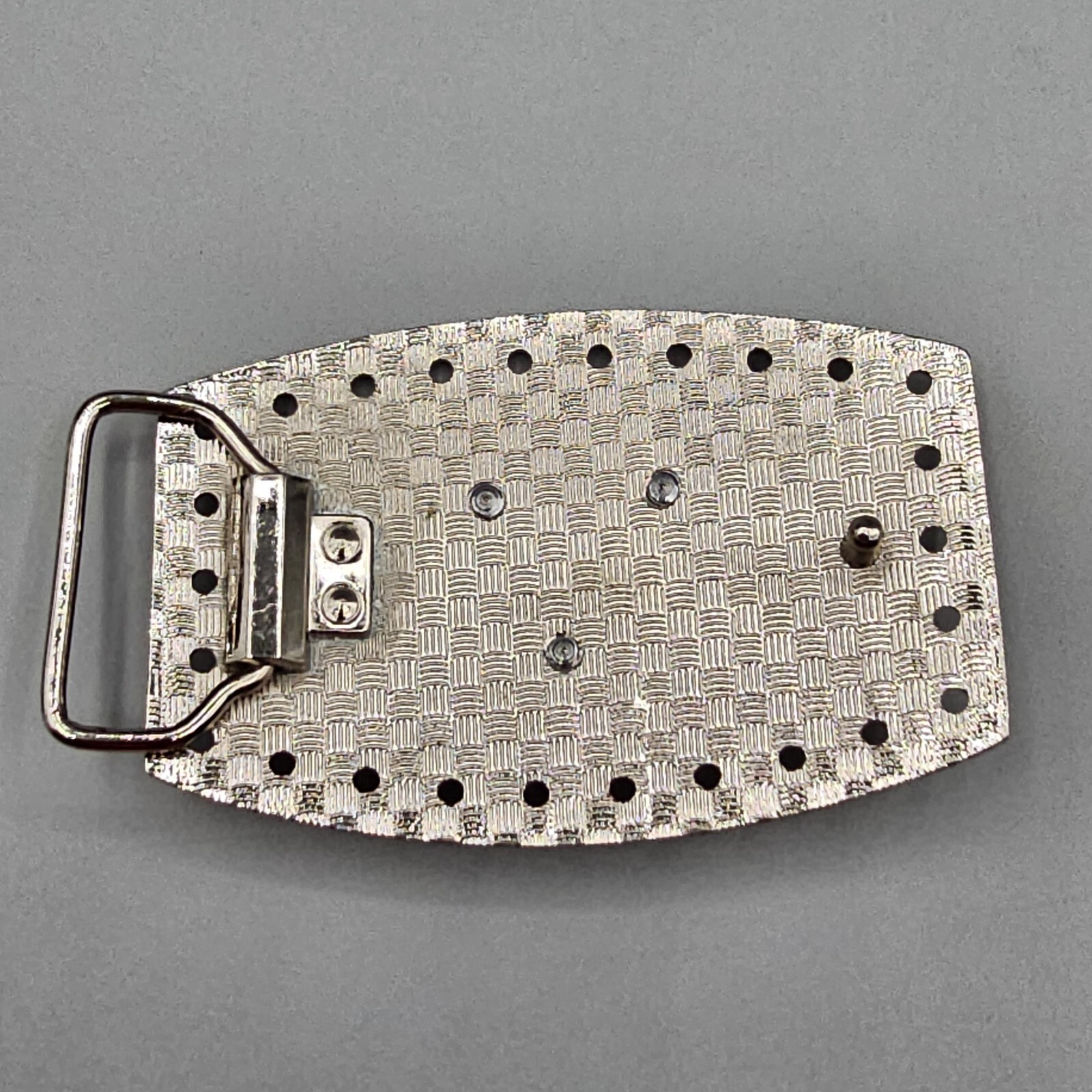 American Eagle Belt Buckle Brushed Nickel Pierced Edge High Relief Flying 3D