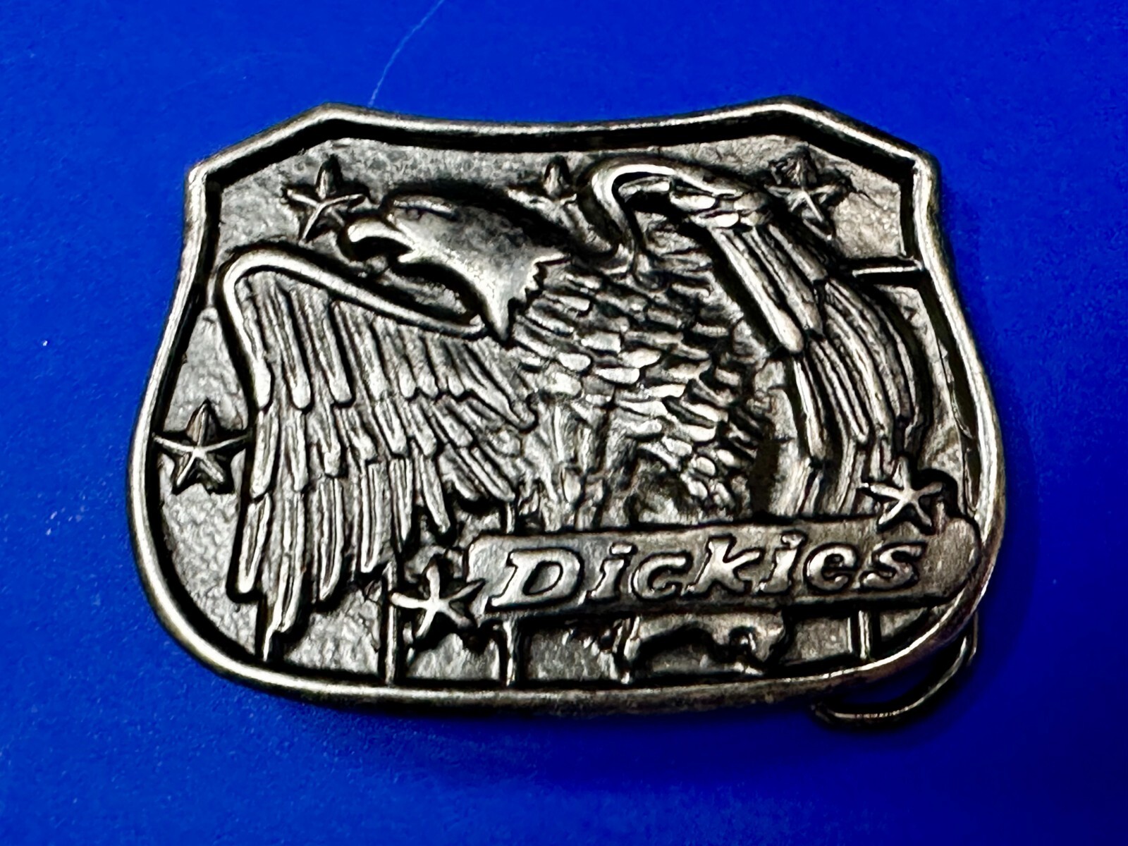 Dickies Flying Eagle Spreading Wings Silver Tone Advertisement Belt Buckle