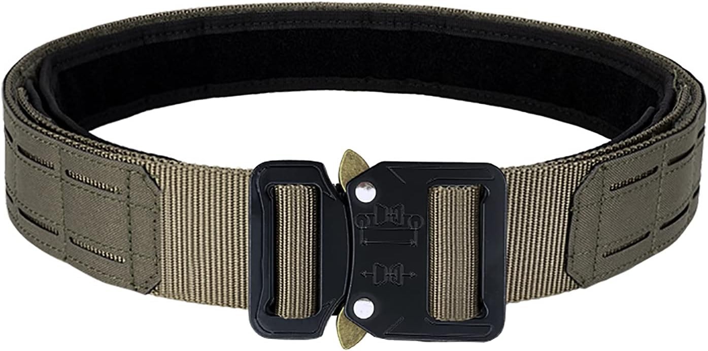 Metal Buckle Dual Adjustable Tactical Belt Buckle,2inch（50mm） Heavy Duty Bel