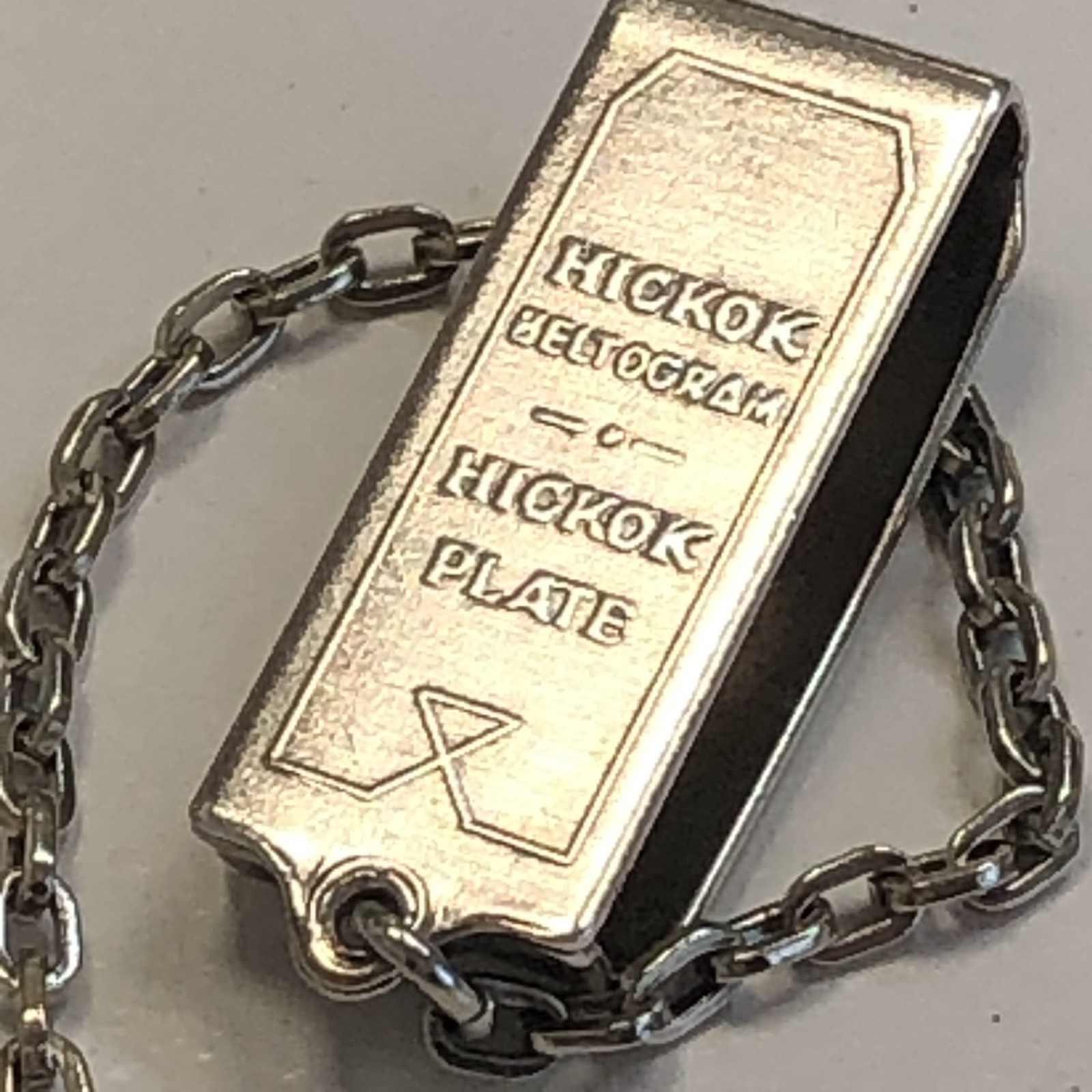 Hickok Beltogram Belt Buckle Pocket Watch Loop Chain Art Deco Mixed Metals 925