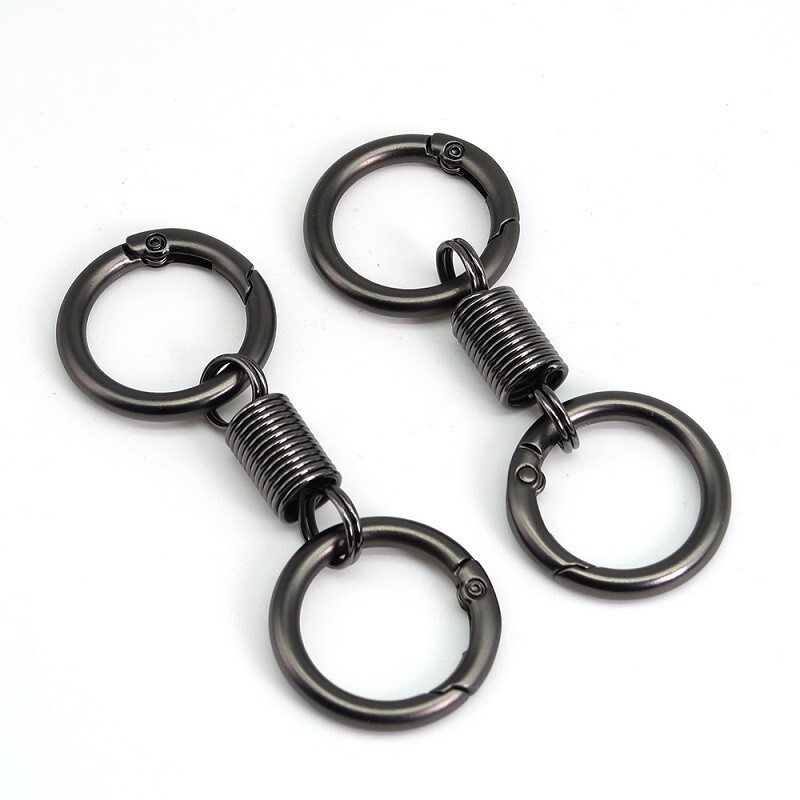 5 PCS Spring O Ring Key Buckle Bag Belt Strap Clip Clasp Hook Keyring