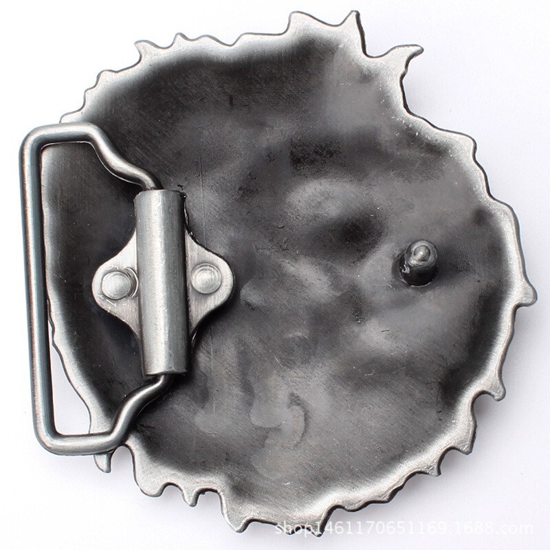 Lion Belt Buckle Western Cowboy Native American Motorcyclist (HLN-04-S)