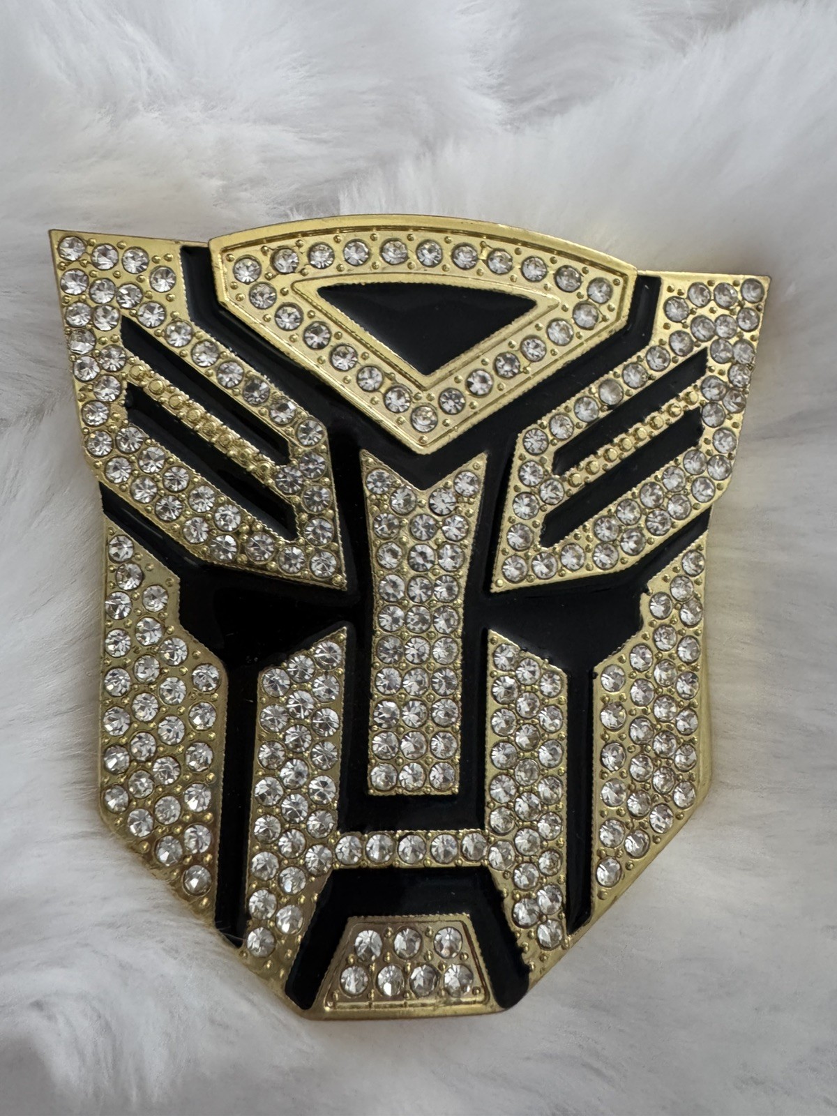 New Men’s Animal Face Studded Rhinestone Belt Buckle New