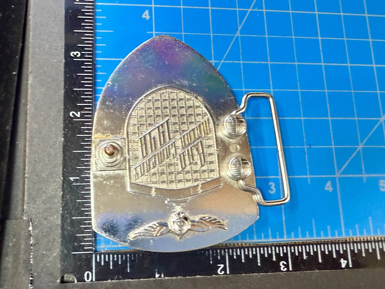 BAD B.A.D. Motor Company 1948 Belt Buckle Dragon Crest Shield Belt Buckle