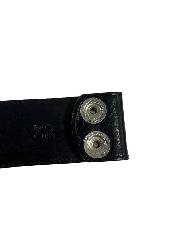 Lightly Used Chrome Hearts Leather Silver Belt Strap Black (30) SHIPS FAST