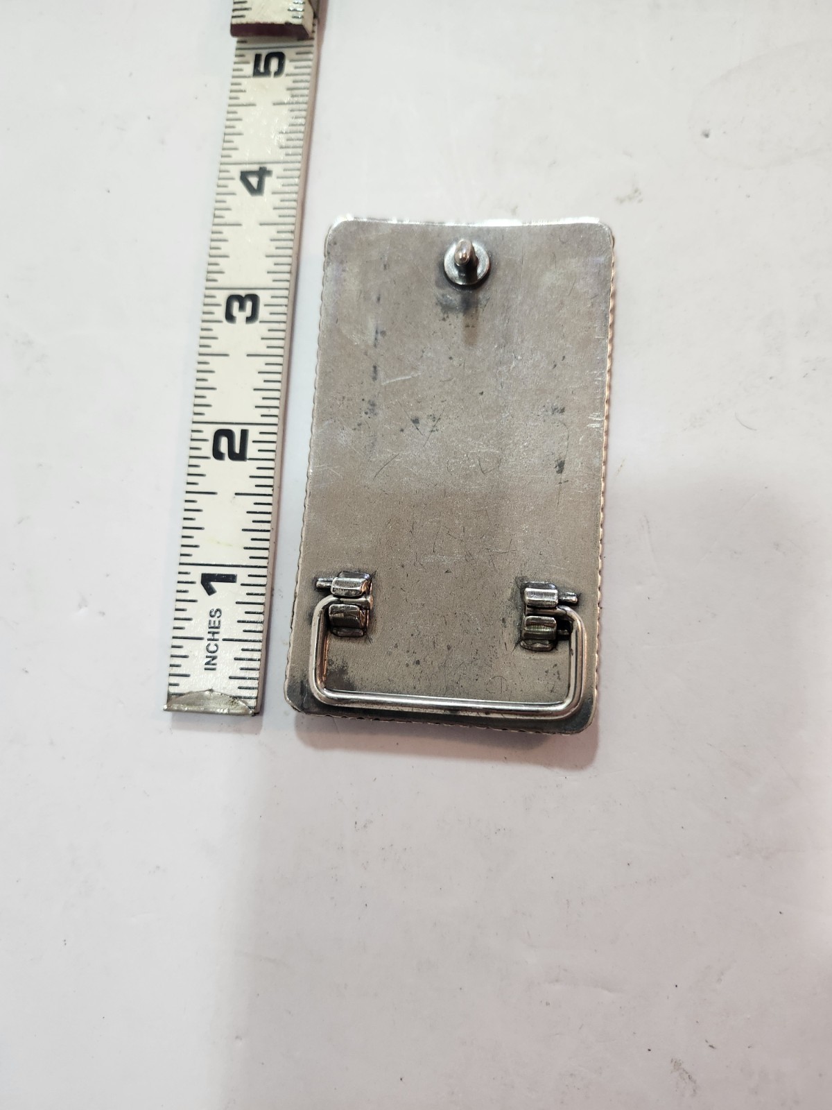 Men&rsquo;s Western Rectangular American Flag Studded Belt Buckle Fits 1.5 in
