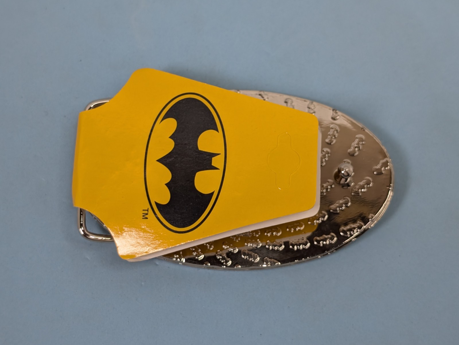 Batman Logo Belt Buckle Black Chrome DC comics New, a few small marks
