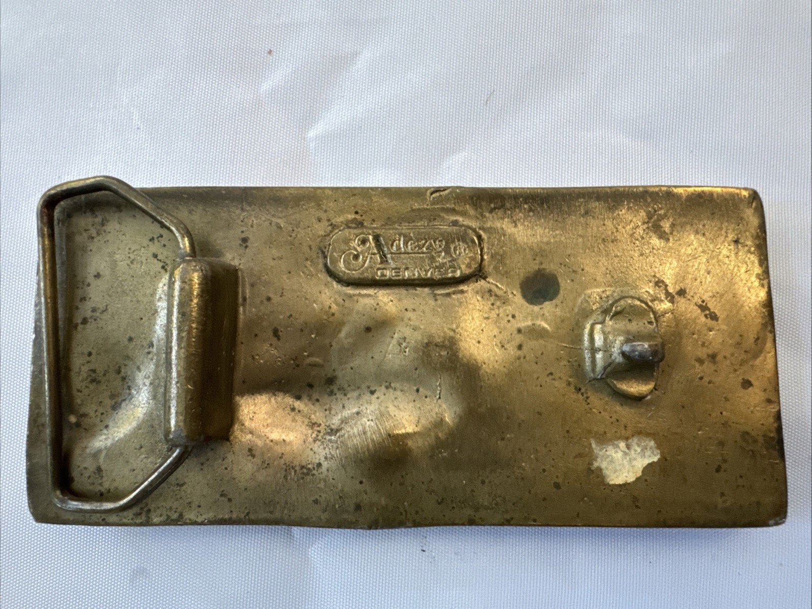 Knights Warriors Armor Fighting Horseback Adezy DENVER Belt Buckle Vintage Brass