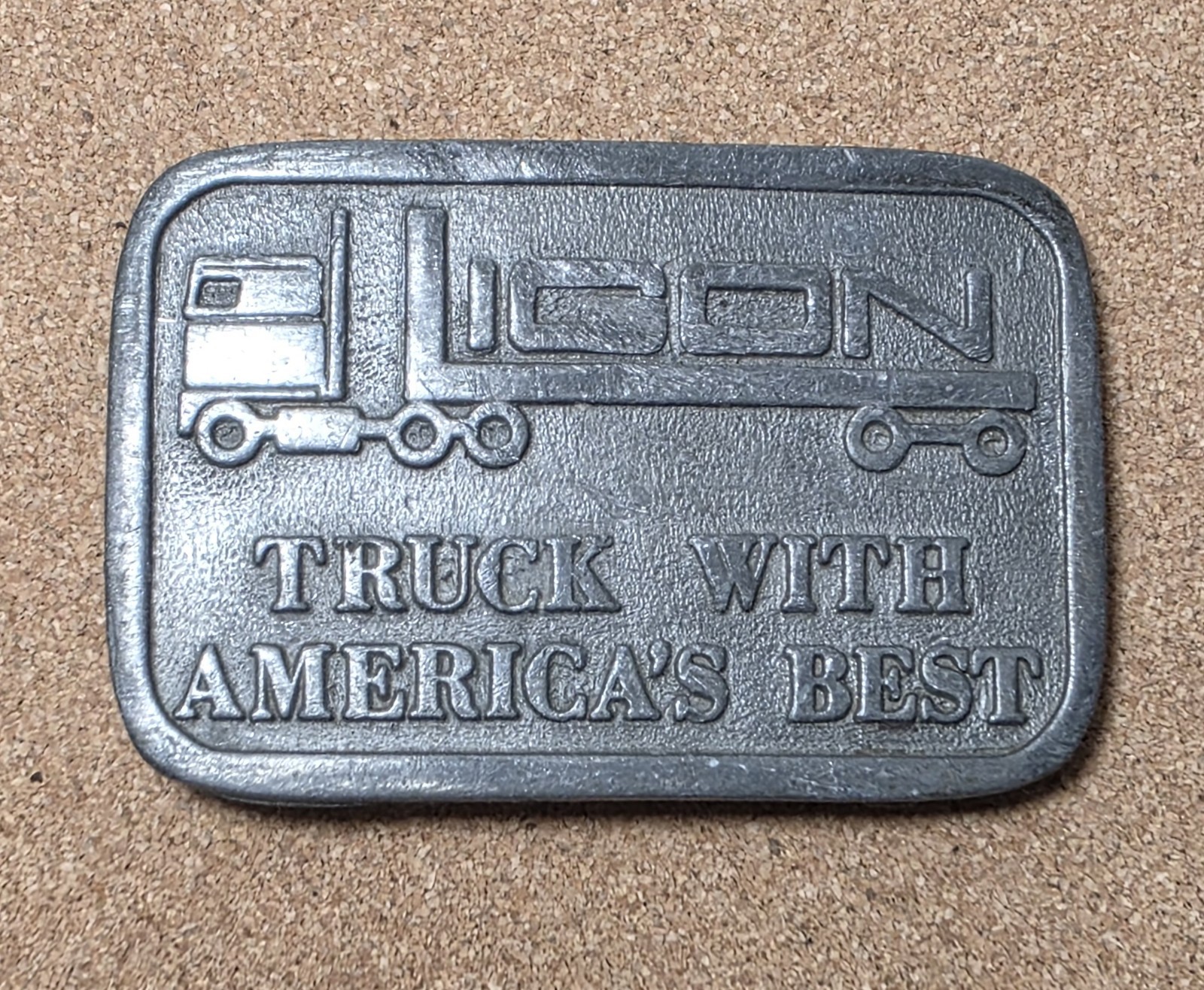 Truck With America&rsquo;s Best 1970&rsquo;s Hit Line USA Silver Tone 2&Prime; X 3&Prime; Belt Buckle