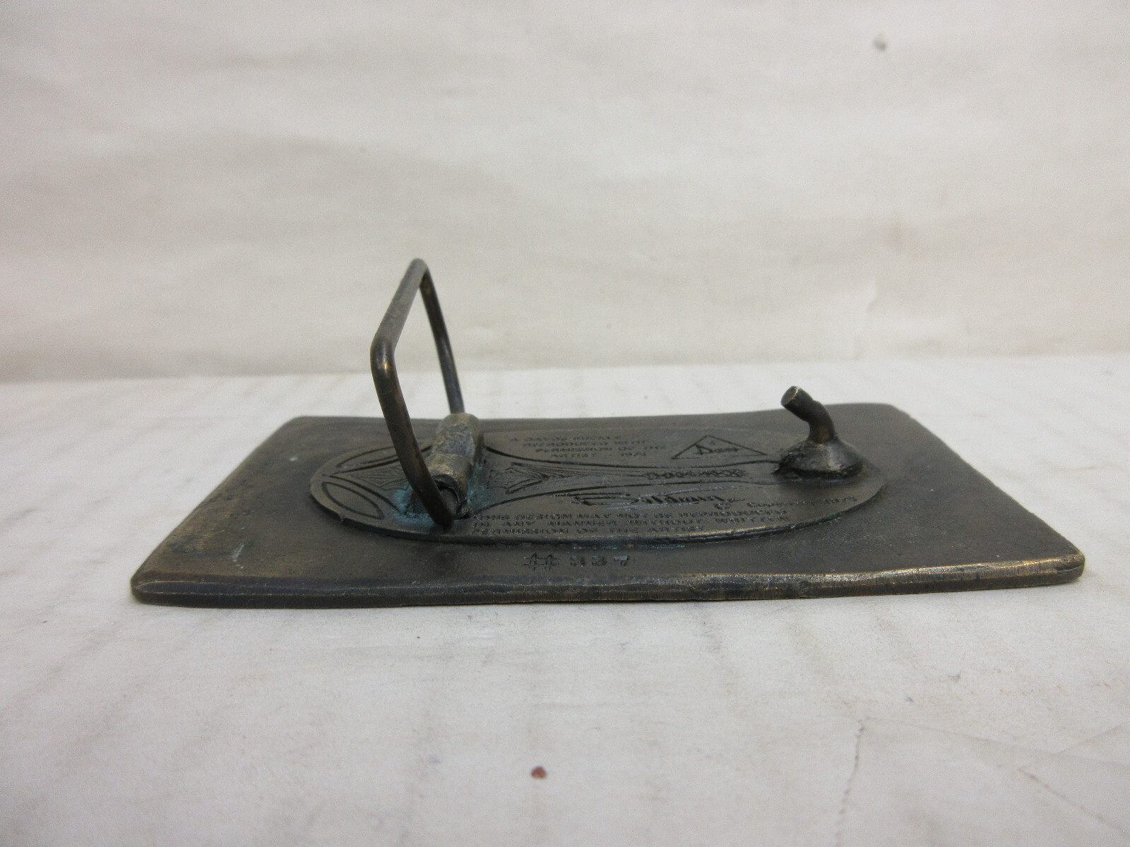 1970s Davos Pennsylvania Railroad Locomotive & Train Brass Fashion Belt Buckle