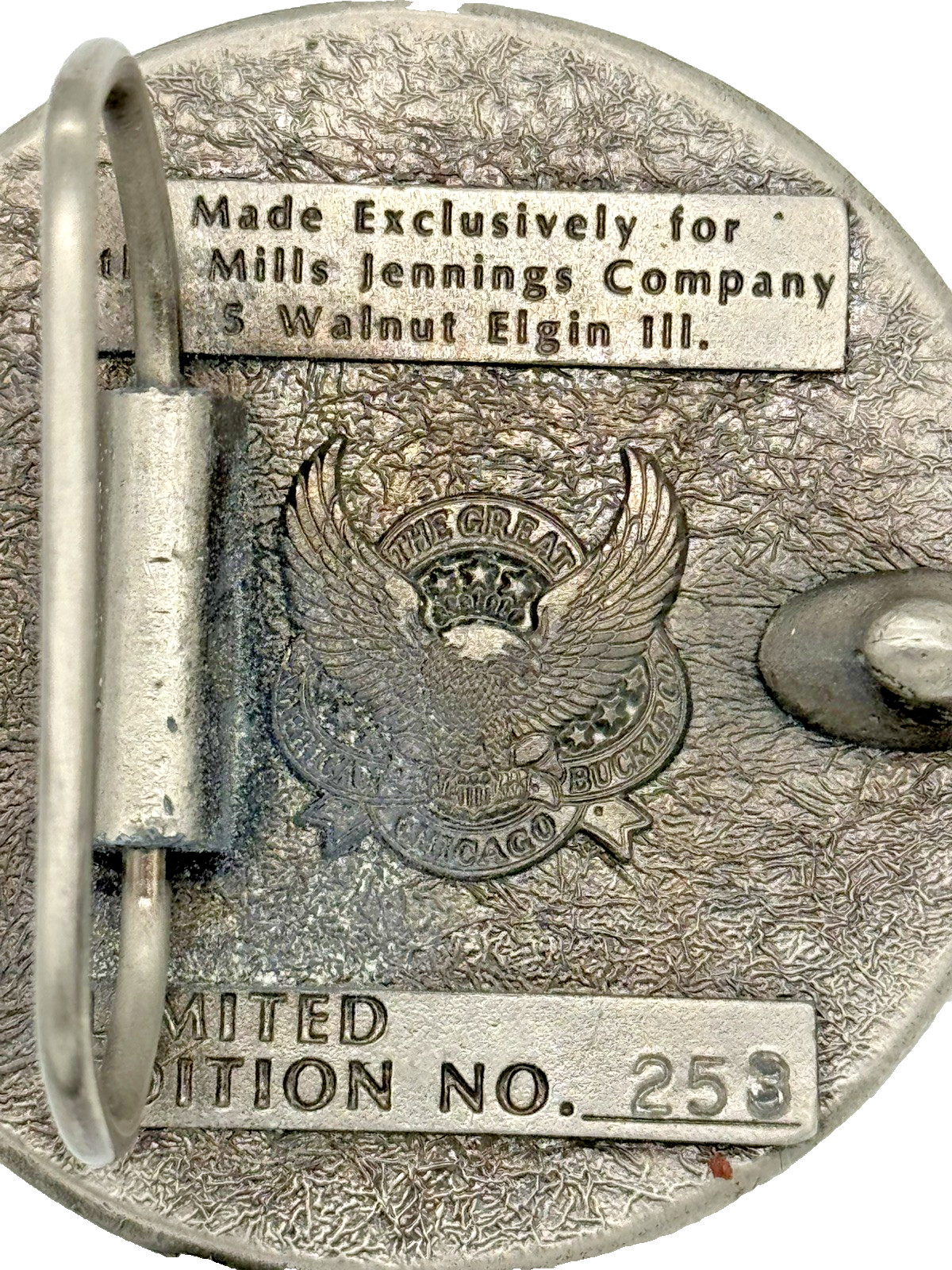 Mills Jennings Co. Since 1895 Limited Edition Metal Belt Buckle Collectible